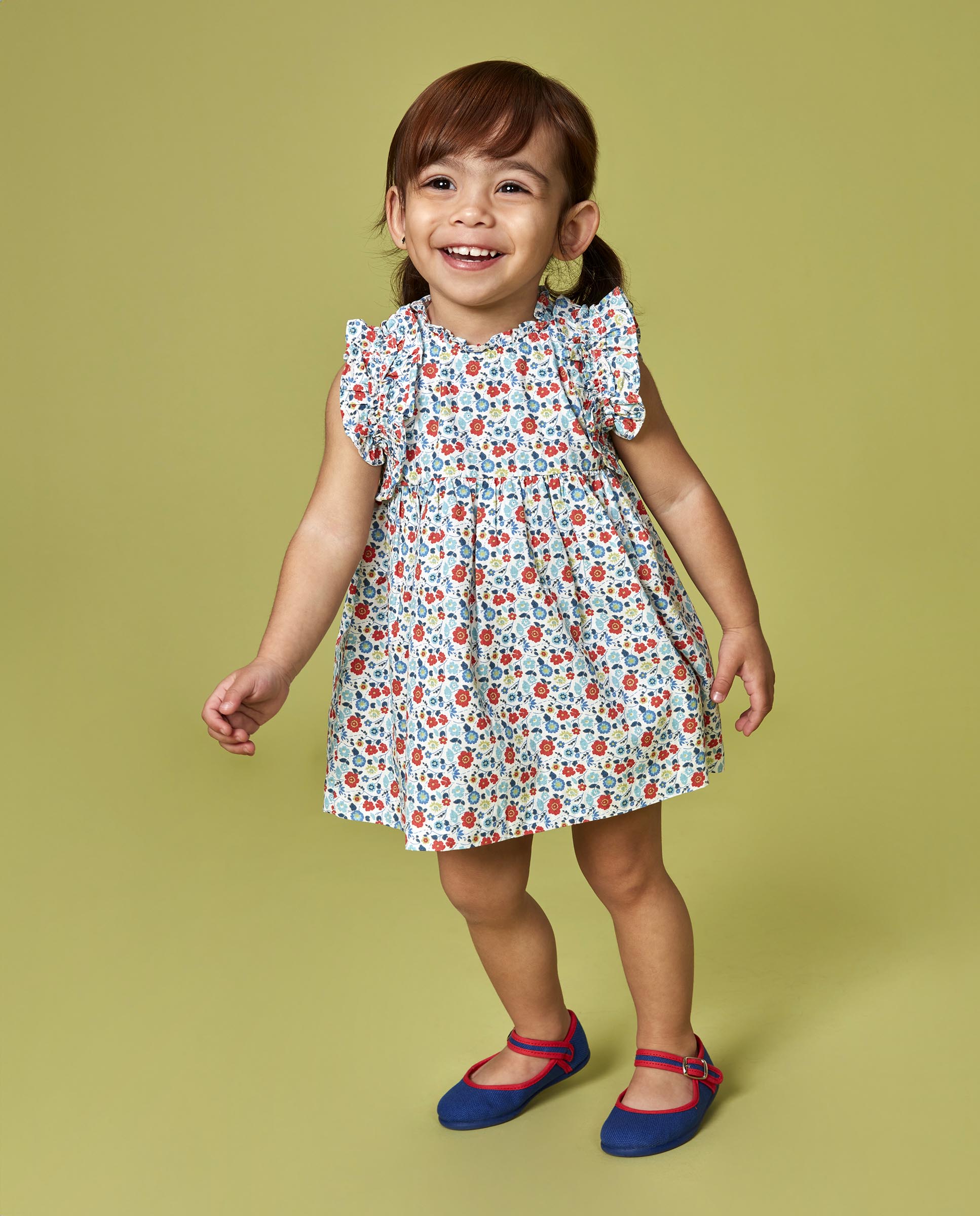 Vestido para Bebé de Flores Branco-marfim-6