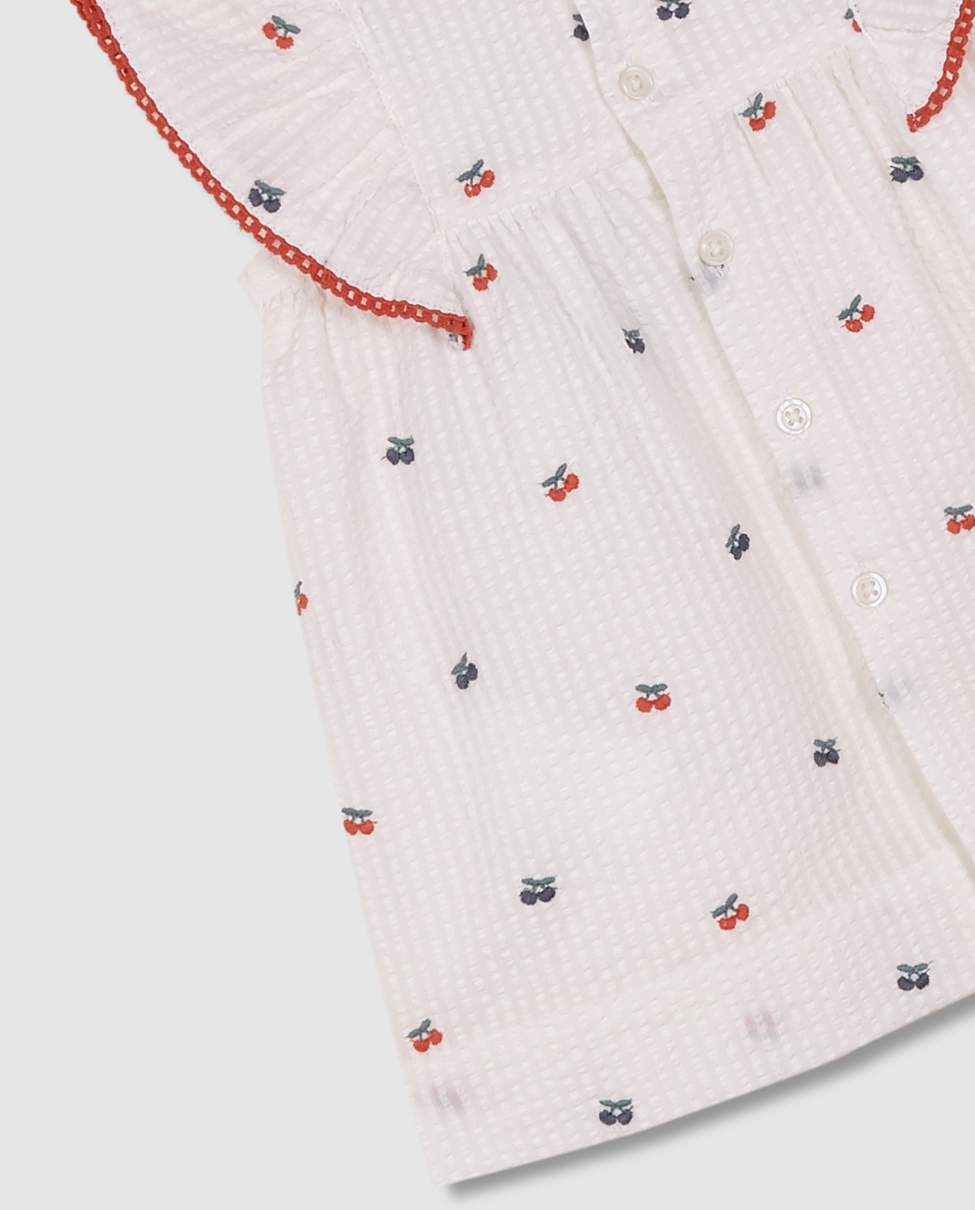 Vestido para Bebé Estampado com Folho Gocco Branco-4