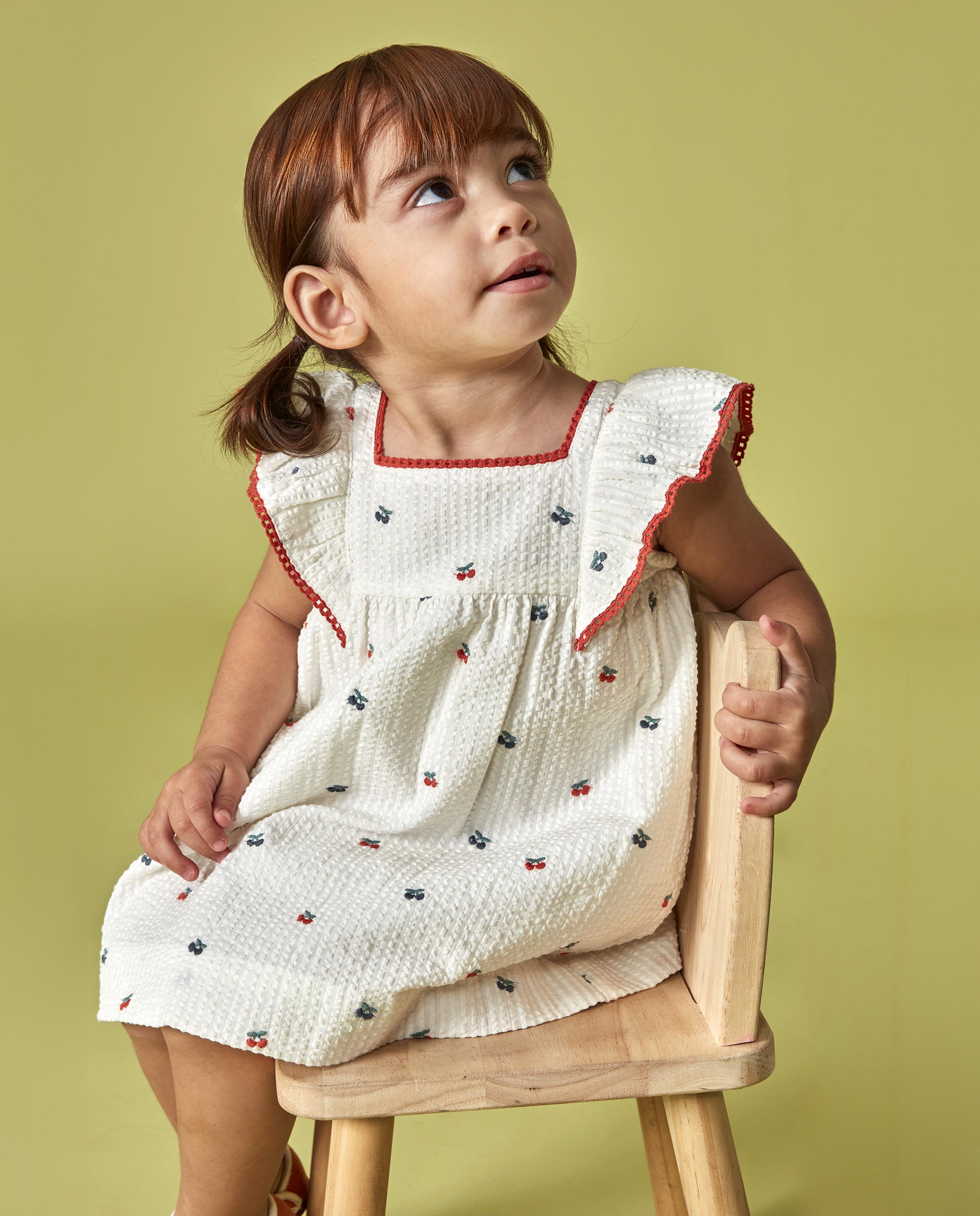 Vestido para Bebé Estampado com Folho Gocco Branco-6