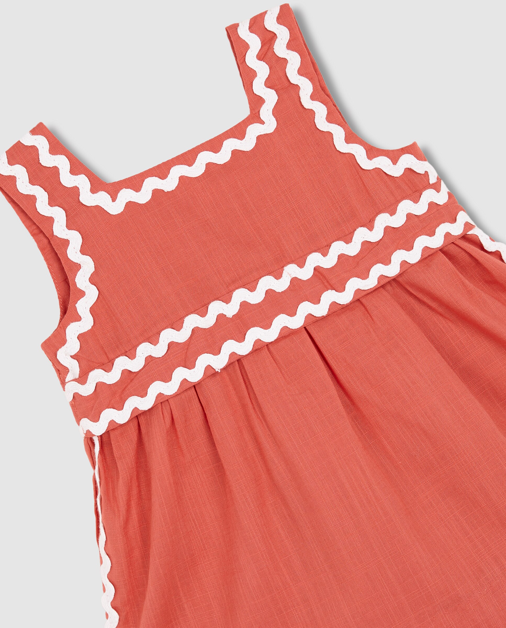 Vestido para Bebé com Laço Laranja-5