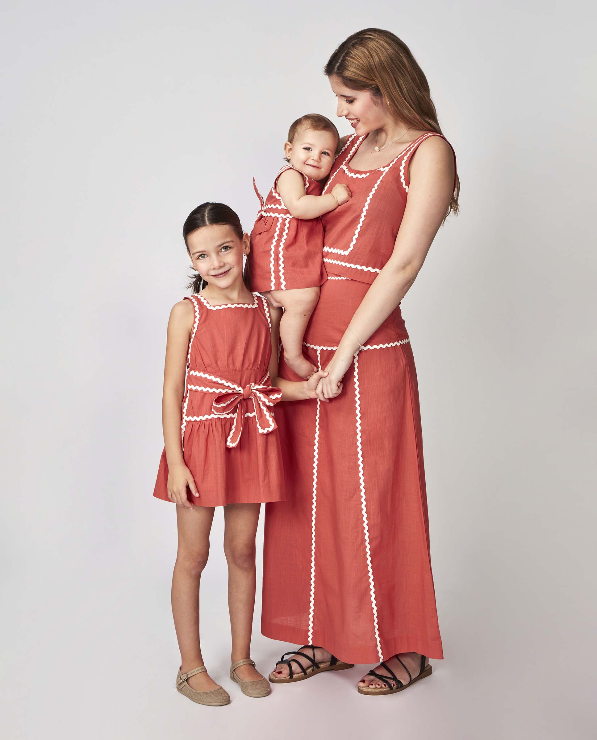 Vestido para Bebé com Laço Laranja-7
