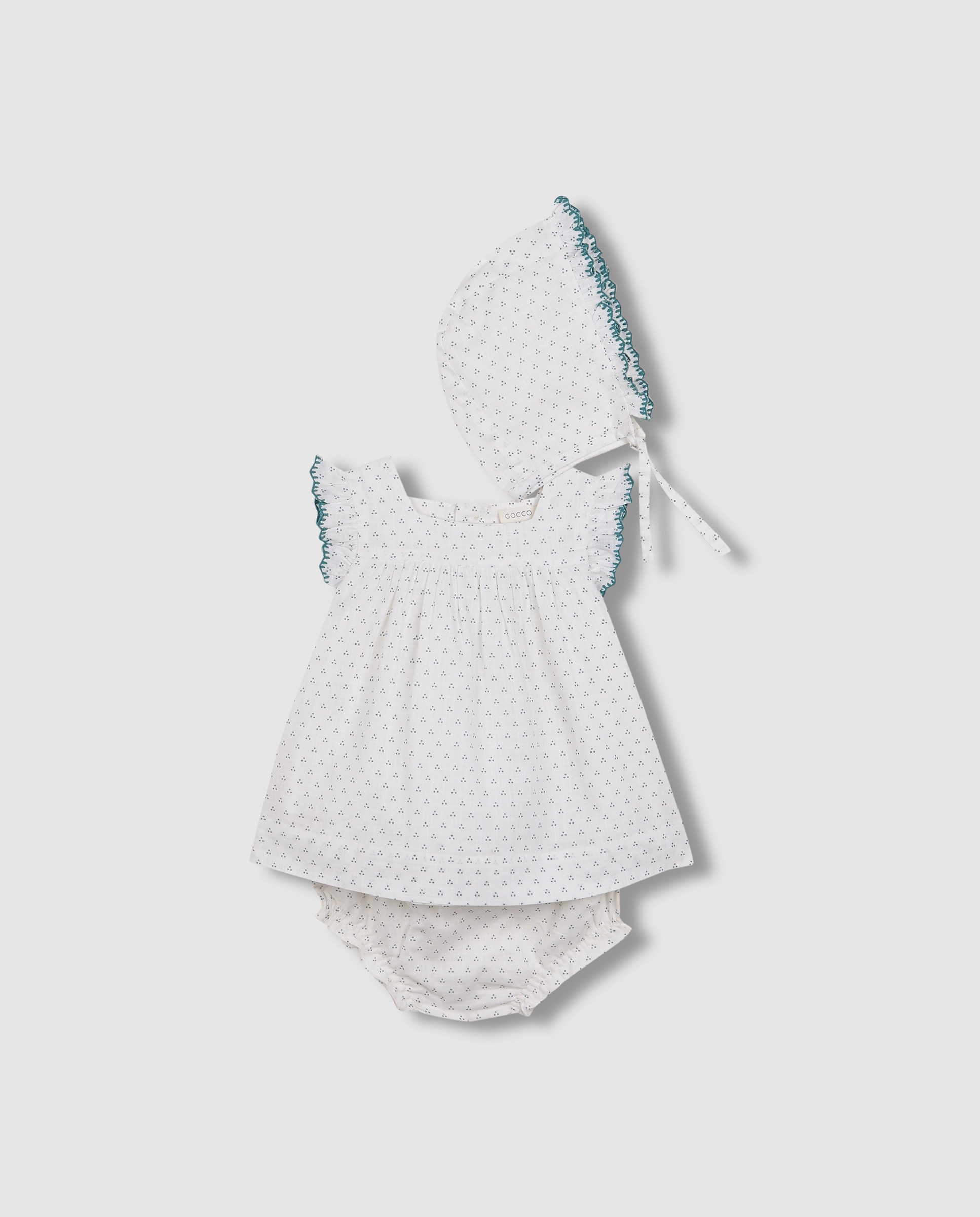 Imagem 0 de Conjunto Vestido para Bebé com Capota