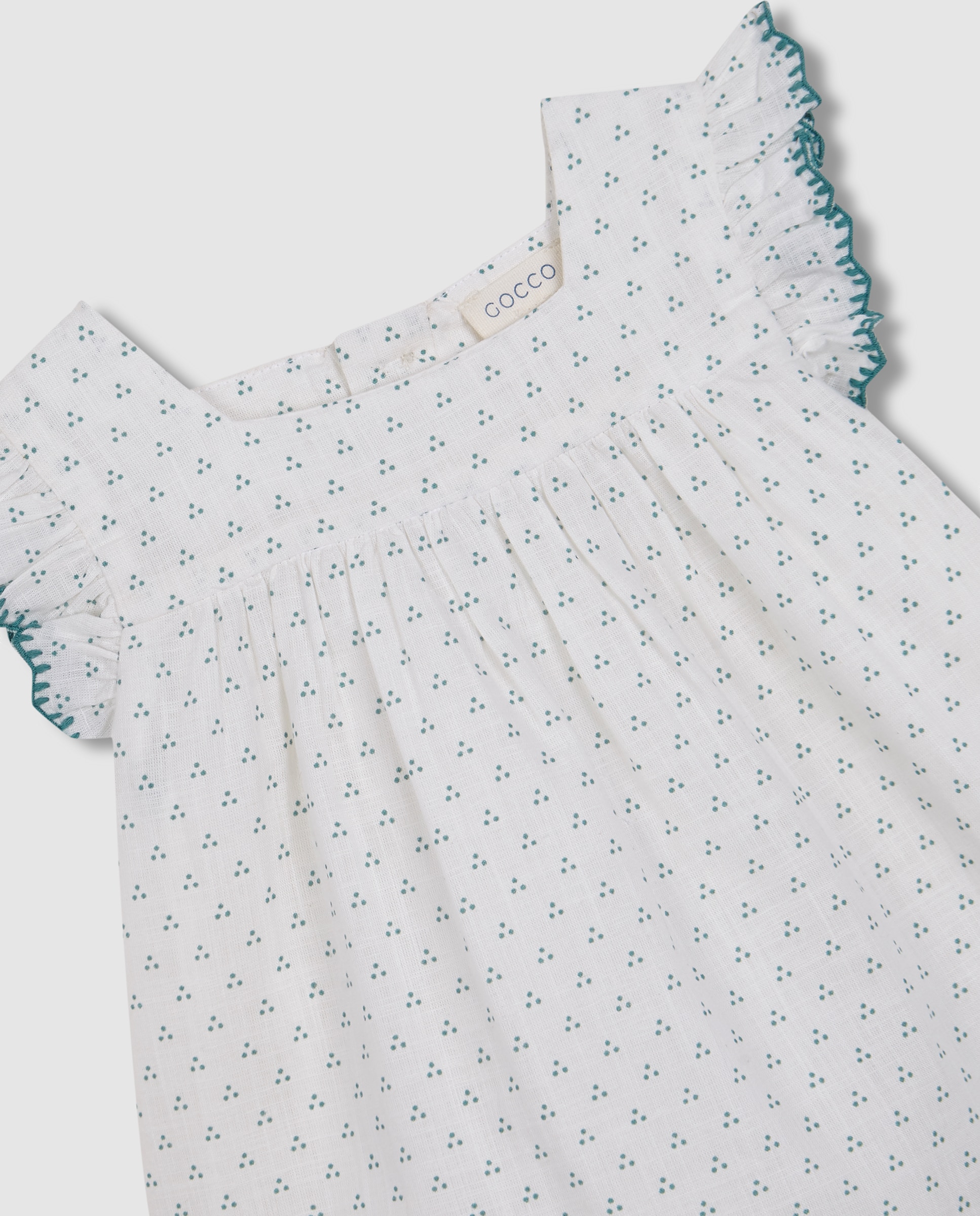 Conjunto Vestido para Bebé com Capota Branco-marfim-3
