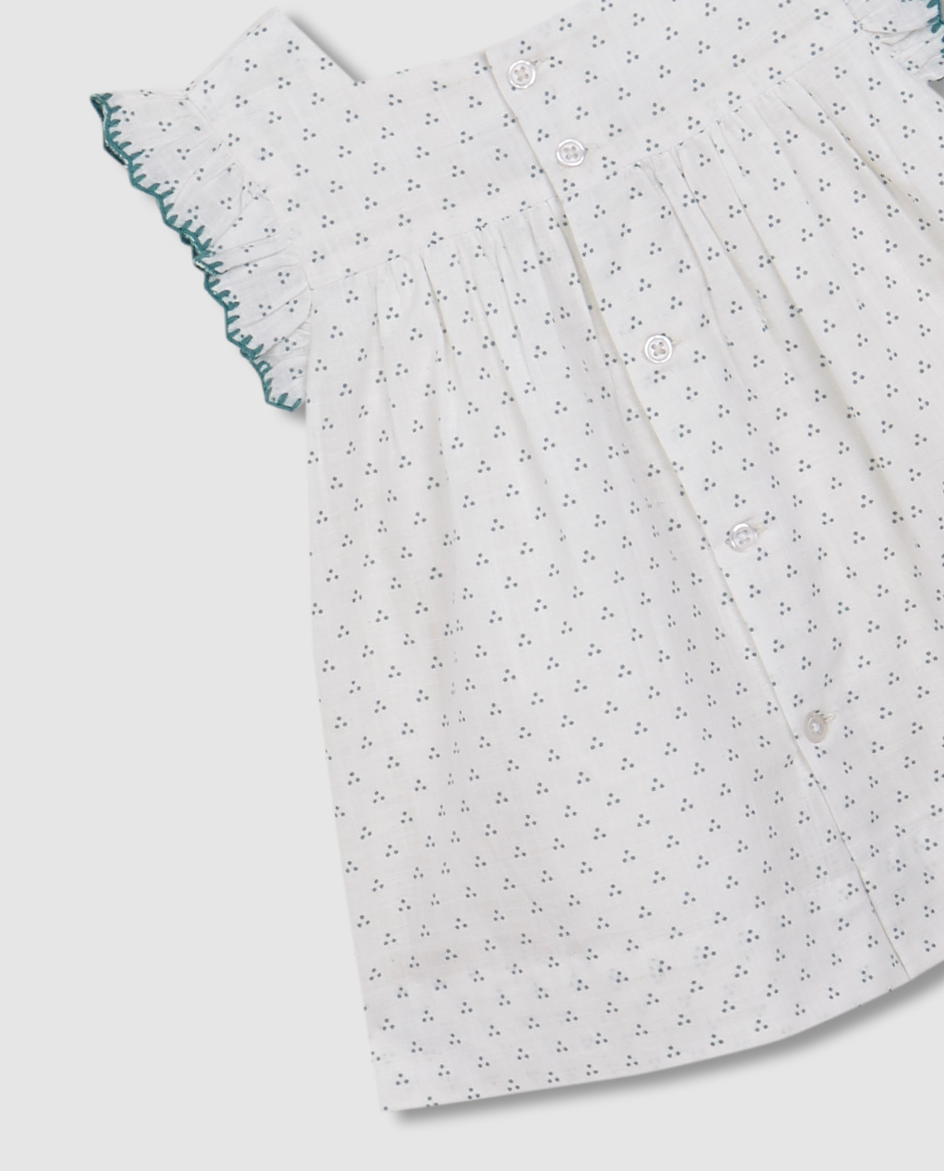 Conjunto Vestido para Bebé com Capota Branco-marfim-4
