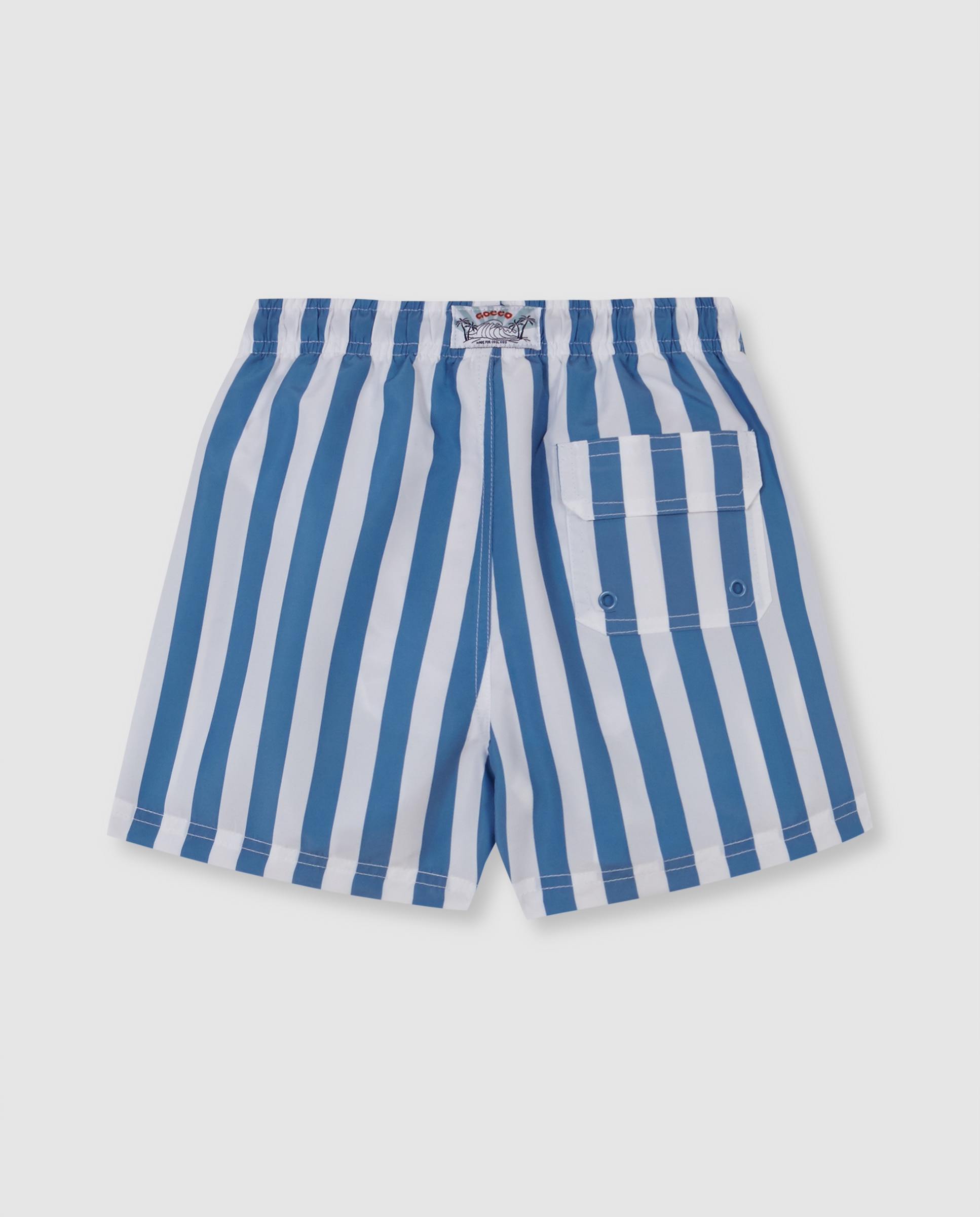 Fato de Banho Infantil Às Riscas Branco-2