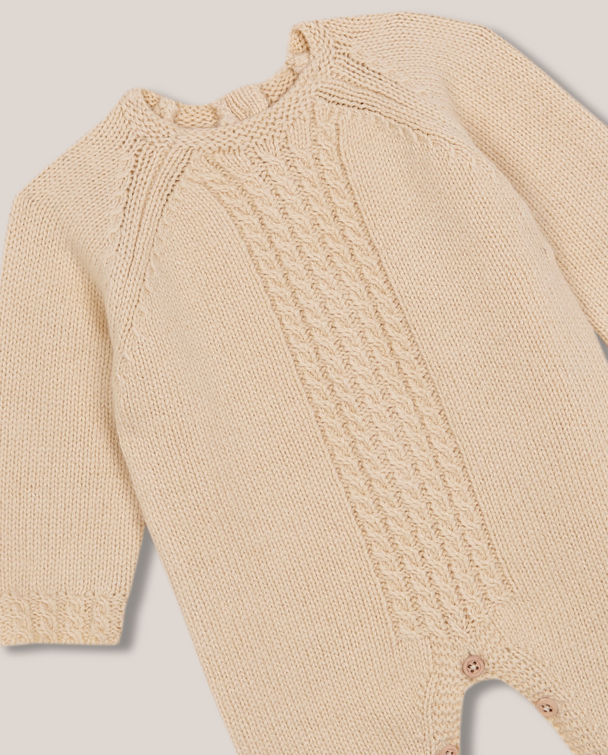 Babygrow para Bebé de Malha Bobo com Tranças Amarelo-3