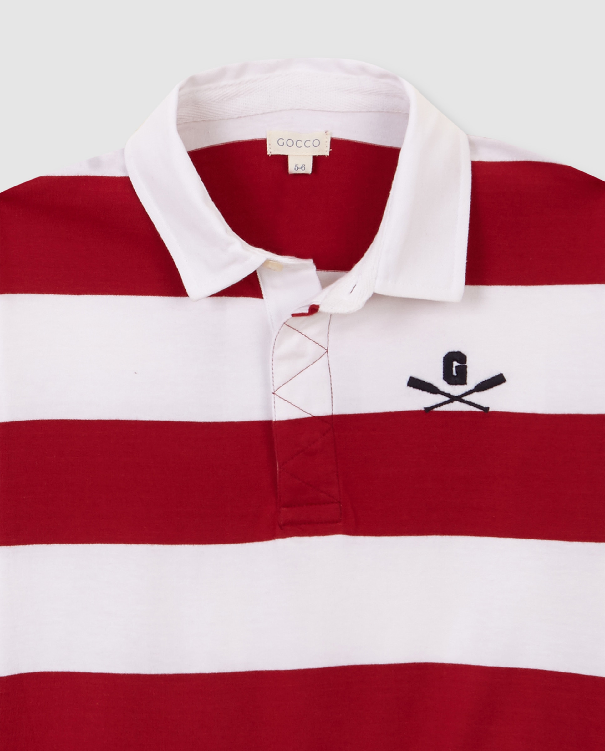 Polo Oversize Infantil com Gola em Contraste Gocco Grená-3