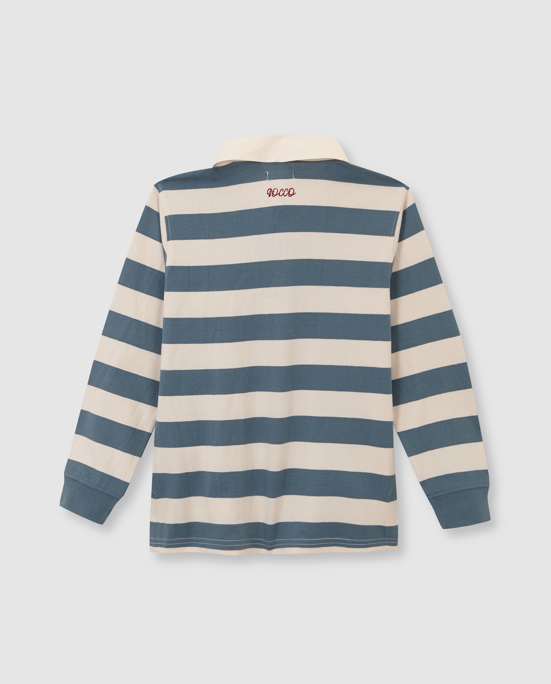 Polo Infantil com Bordado de Cachorro Salsicha Gocco Azul-2