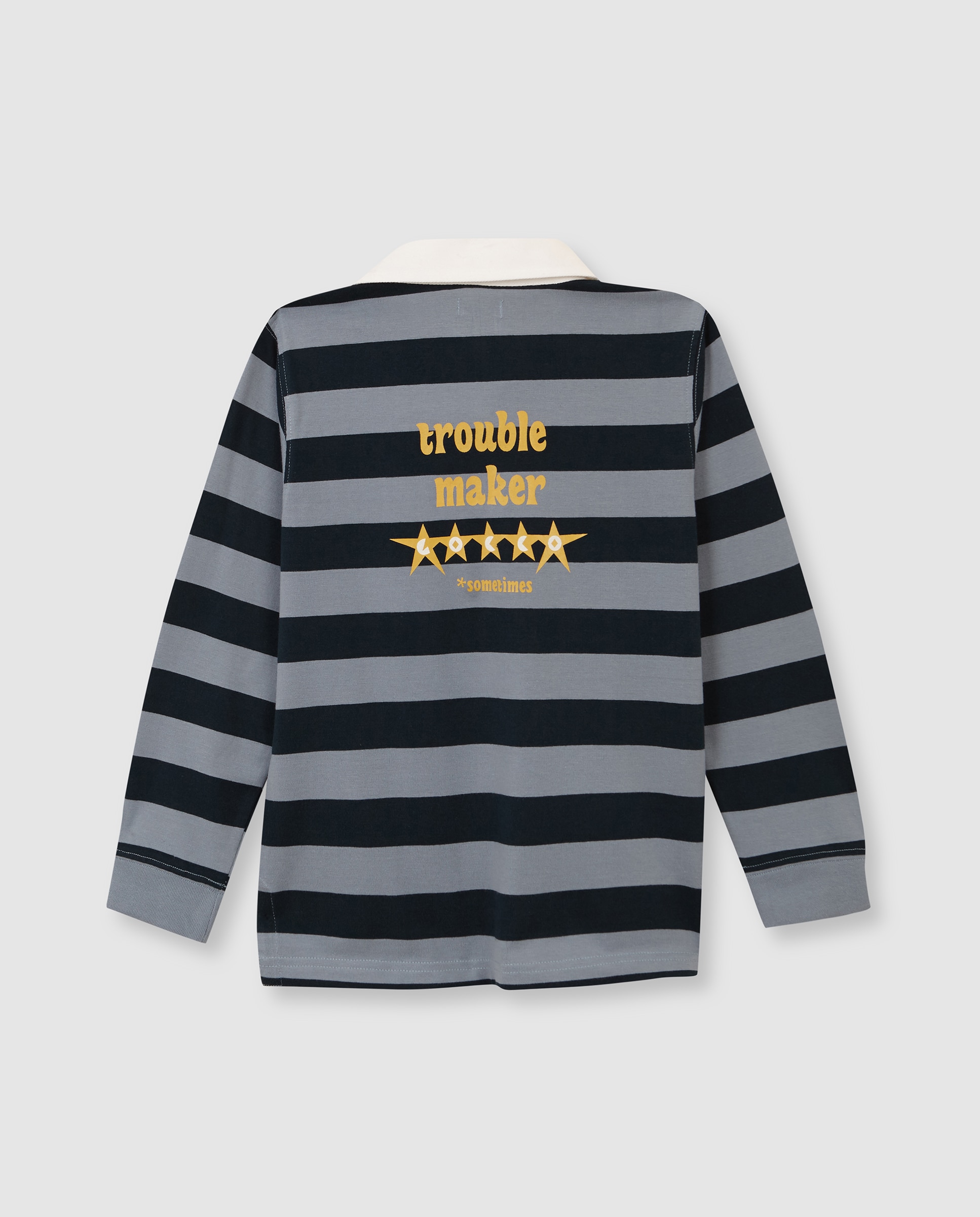 Polo Infantil com Print Trouble Maker Verde-escuro-4