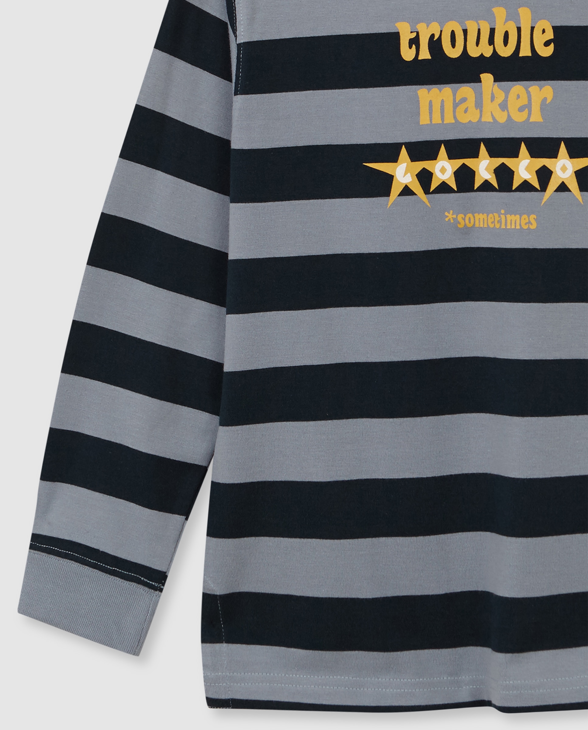 Polo Infantil com Print Trouble Maker Verde-escuro-6