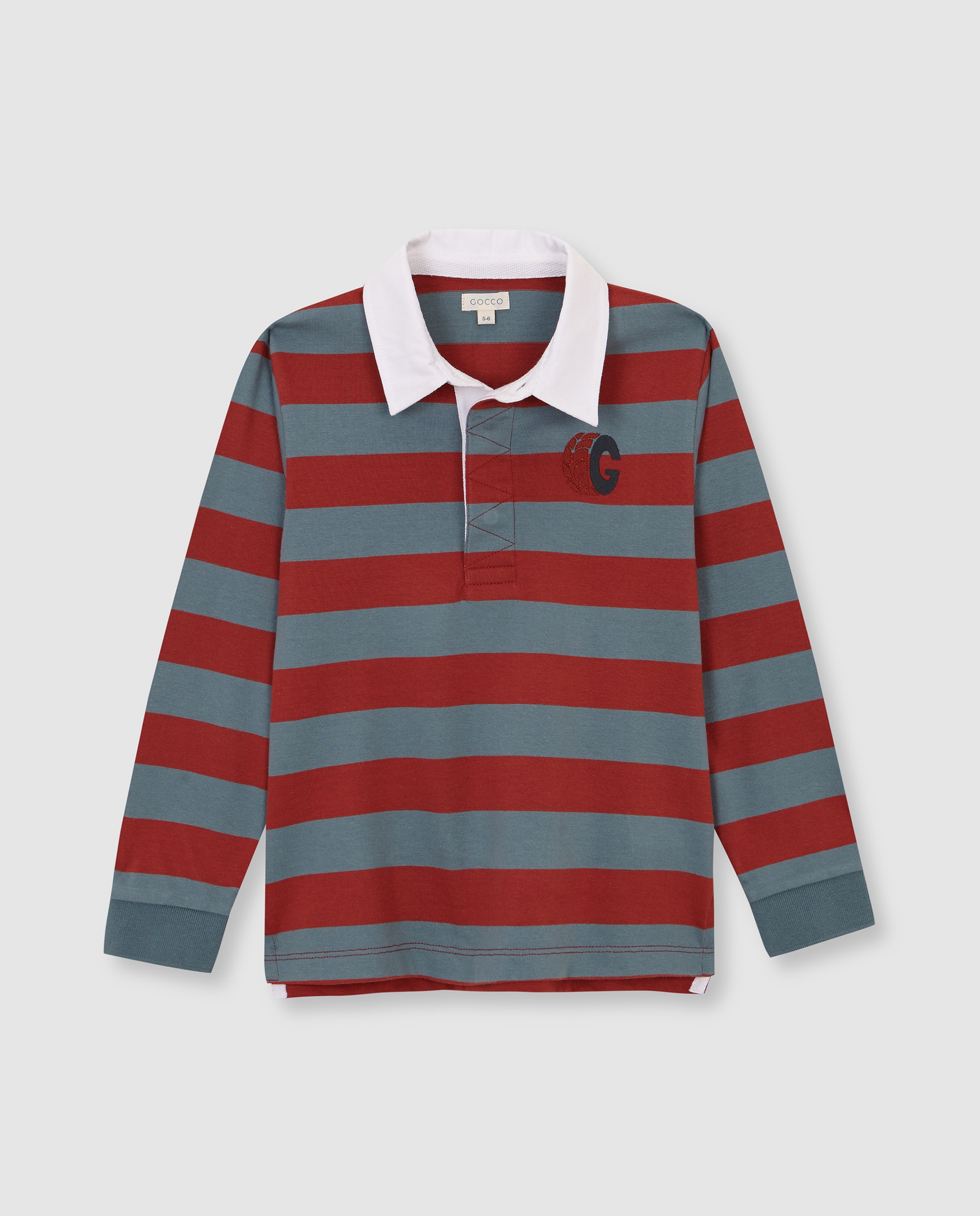 Imagem 0 de Polo Infantil Às Riscas com Bordado e Patch