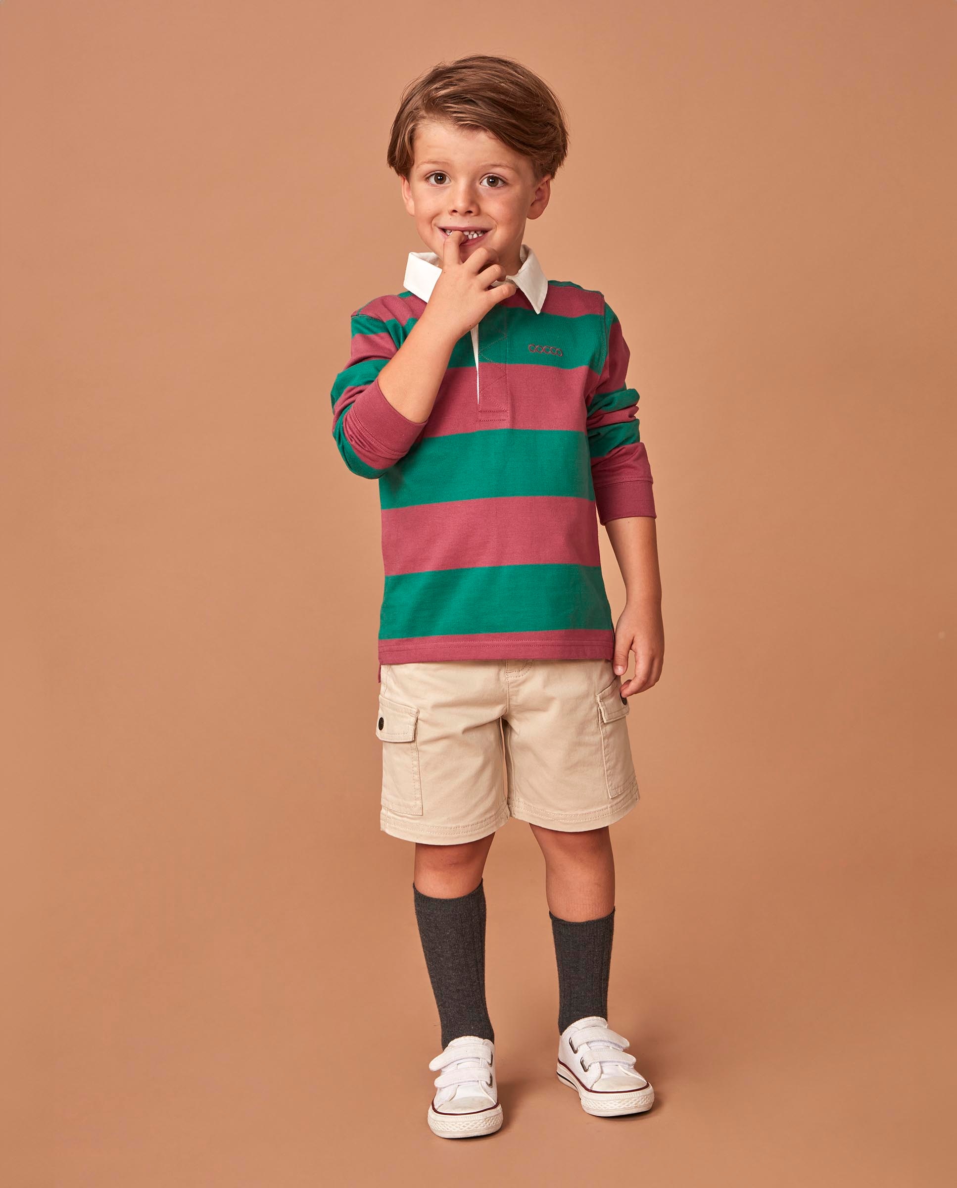 Imagem 0 de Polo Infantil com Bordado e Patch Estampado