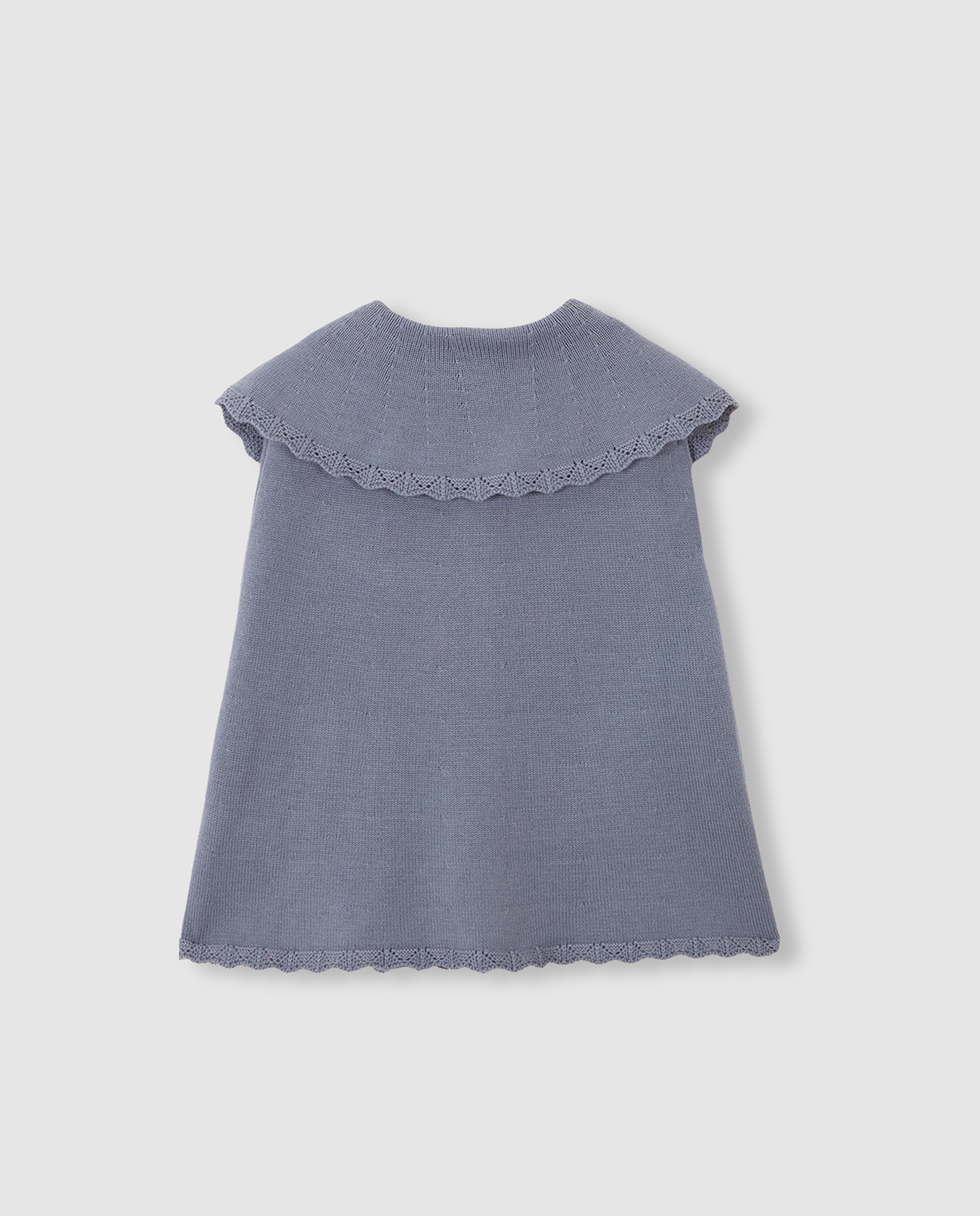 Capa Infantil de Malha com Capuz e Fivela Azul-2