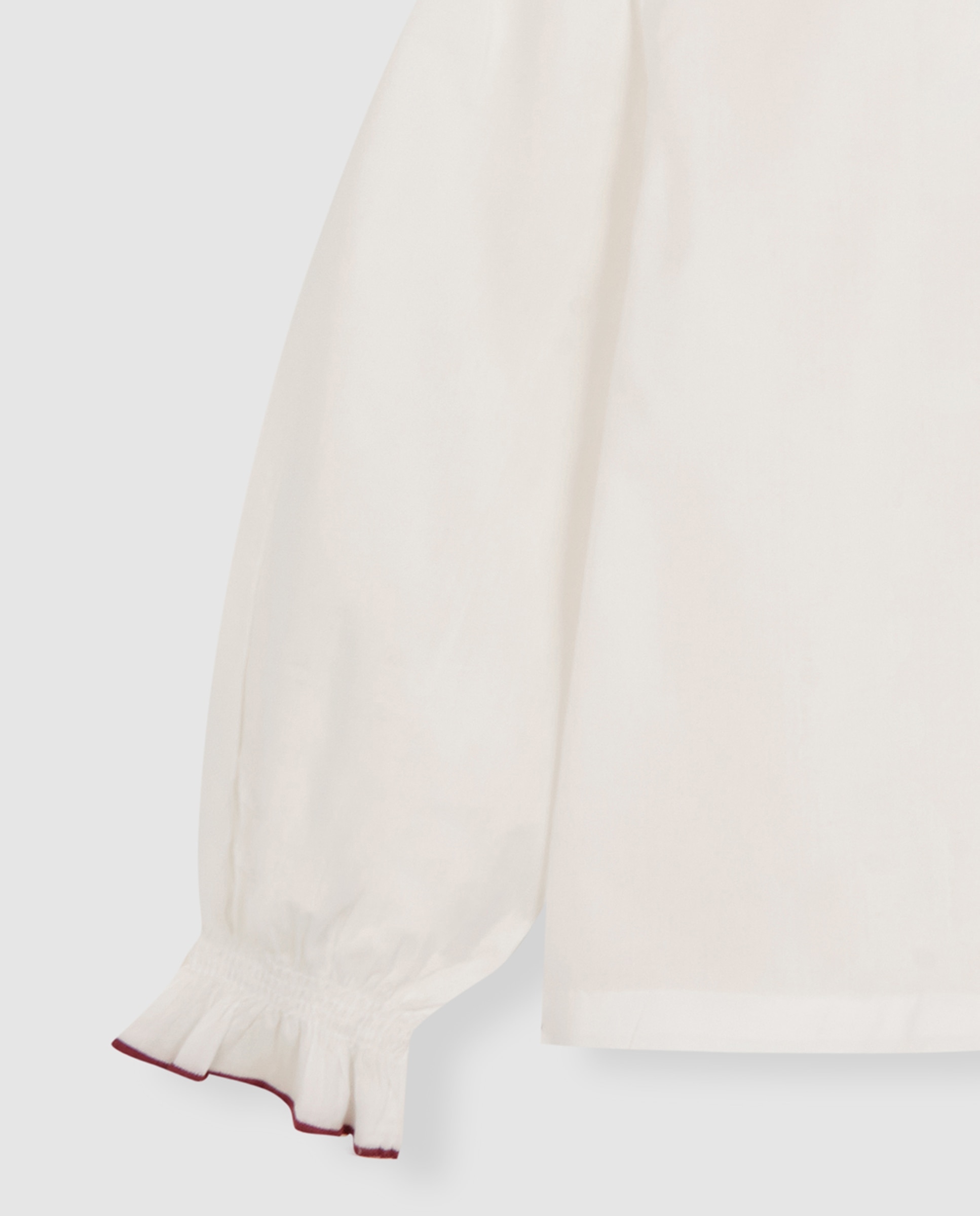 Camisa Infantil com Gola Folho Branco-4