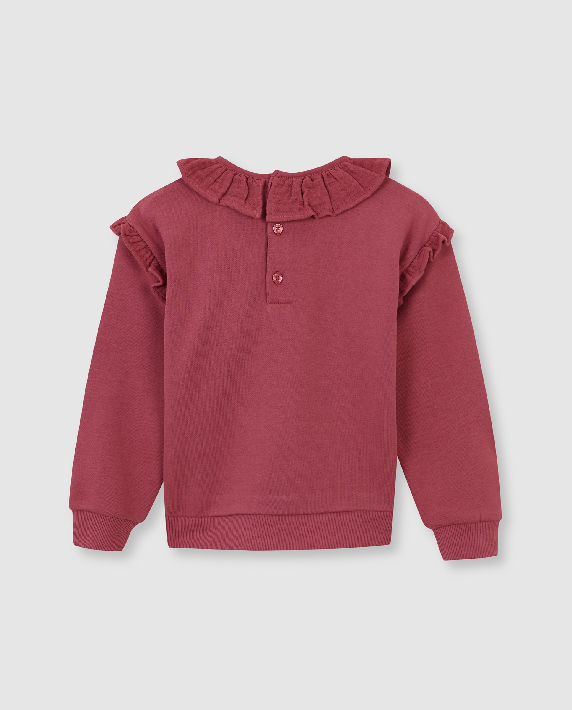 Sweatshirt Infantil com Gola Folho Gocco Rosa-2