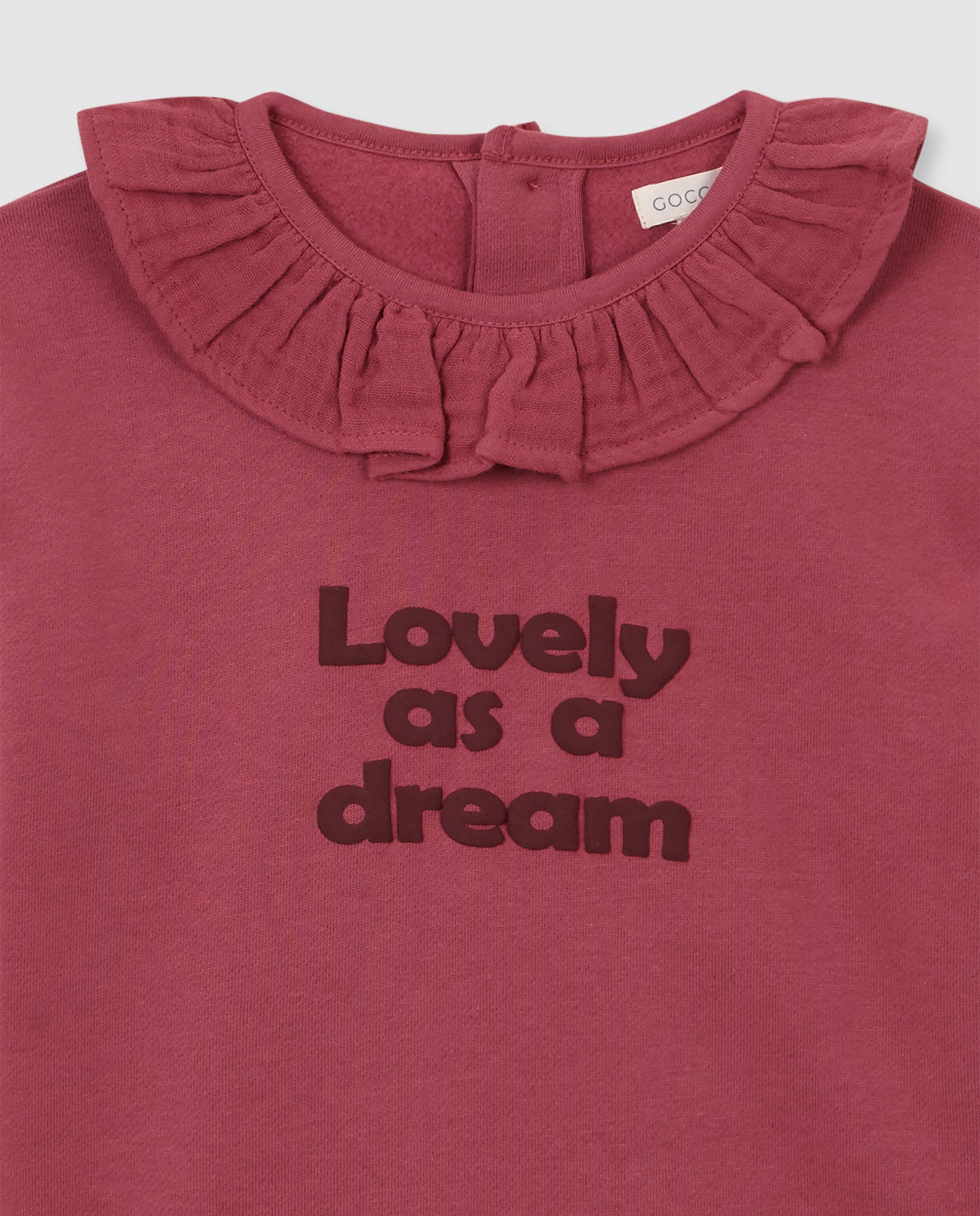 Sweatshirt Infantil com Gola Folho Gocco Rosa-3