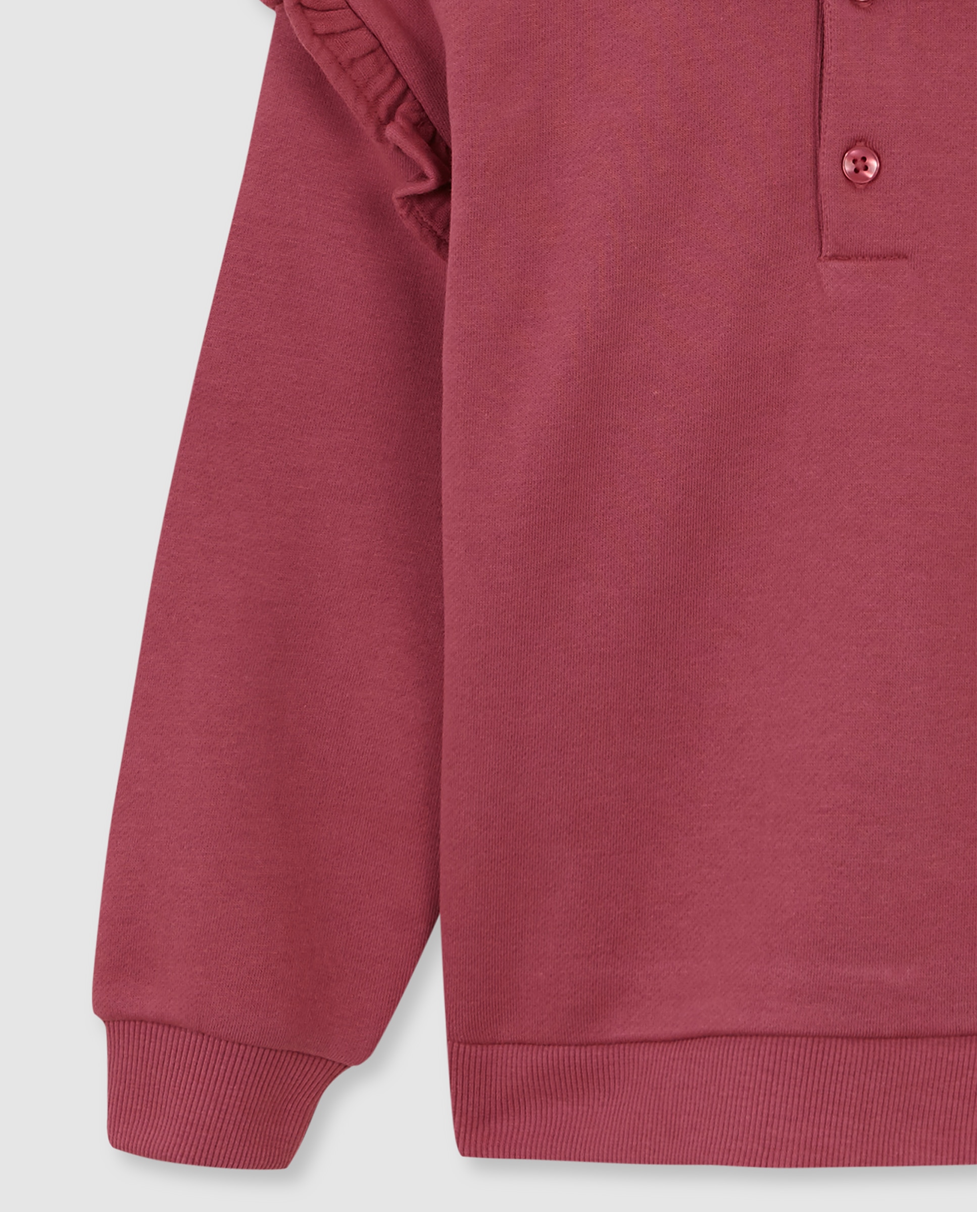 Sweatshirt Infantil com Gola Folho Gocco Rosa-4