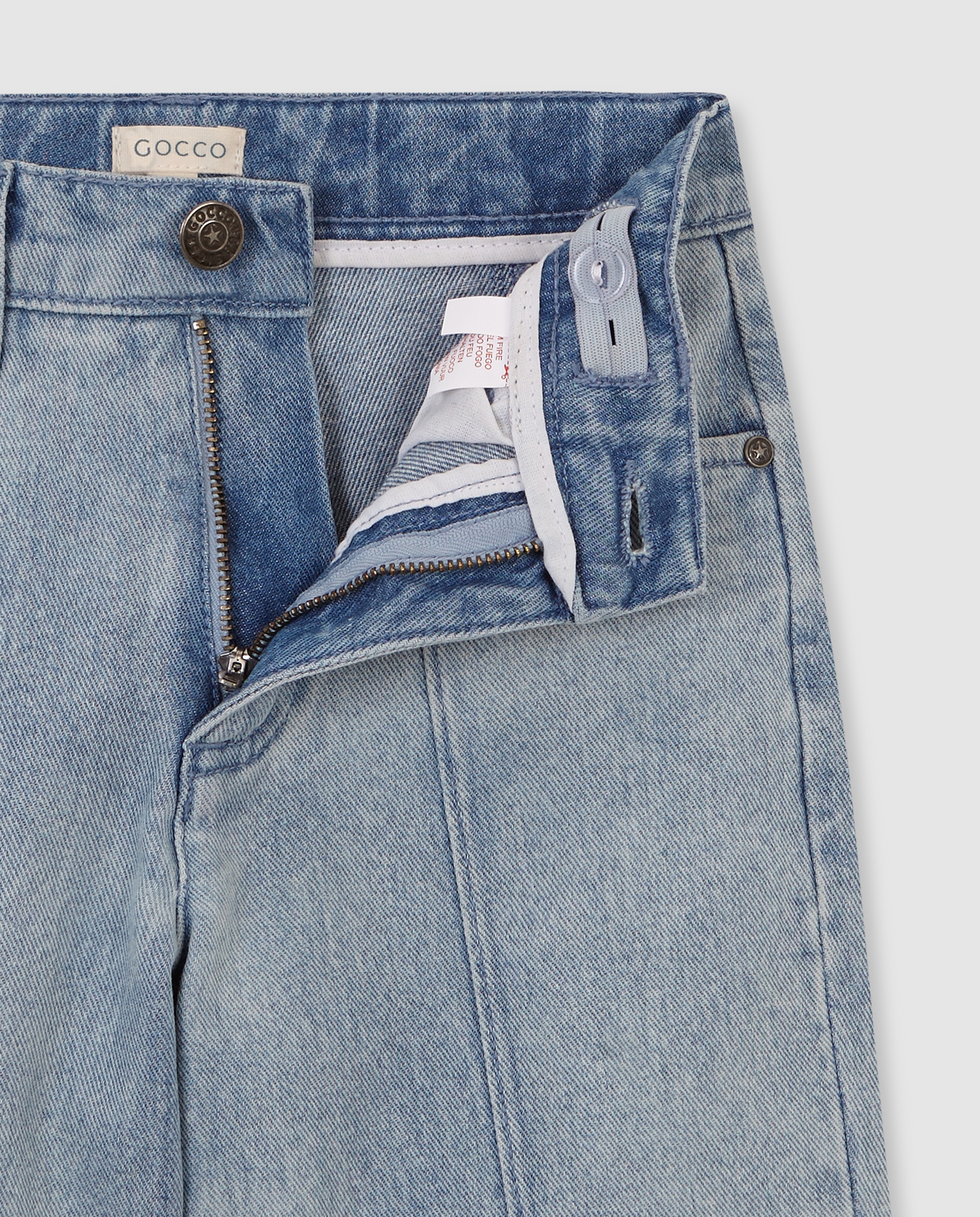 Calças Denim Corte Carrot Gocco Azul-índigo-3
