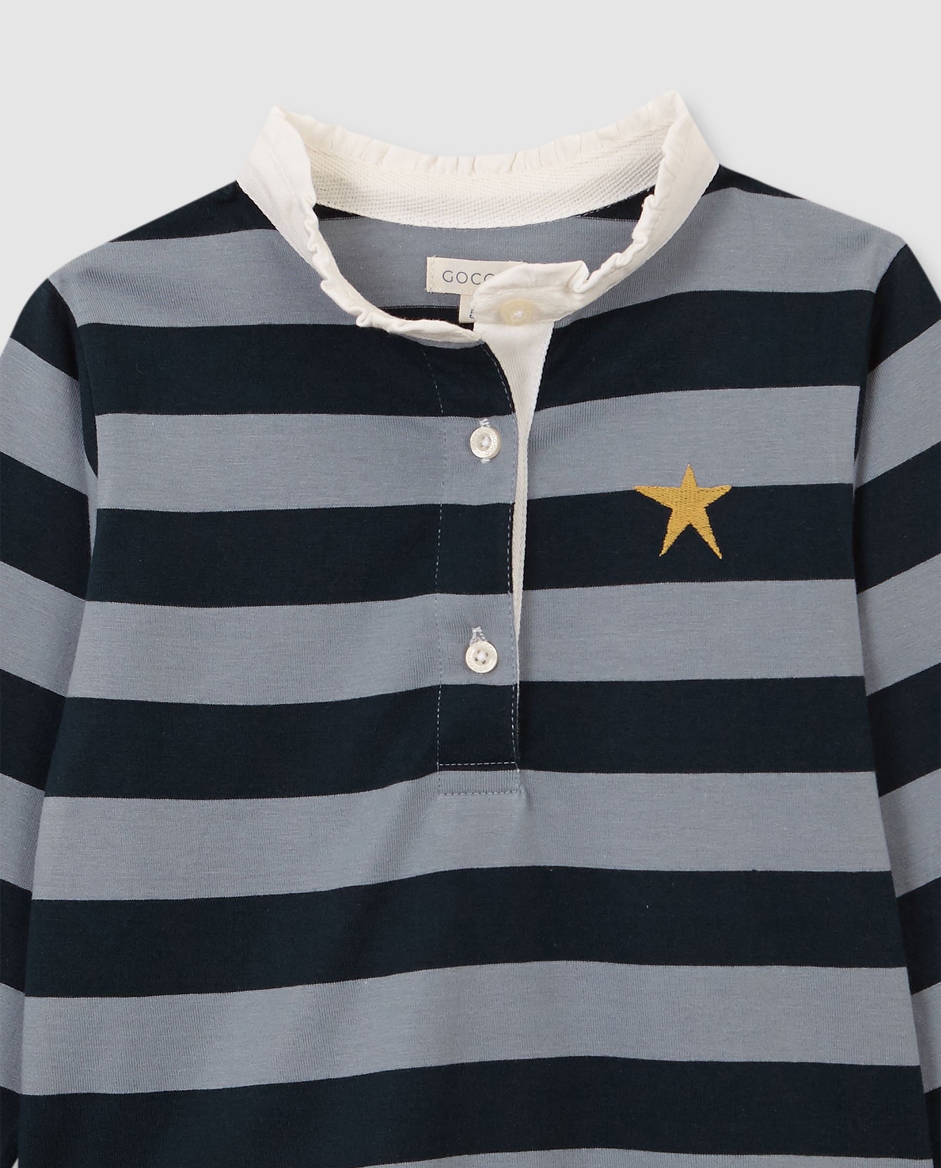 Vestido Polo Infantil com Estrela Verde-escuro-5