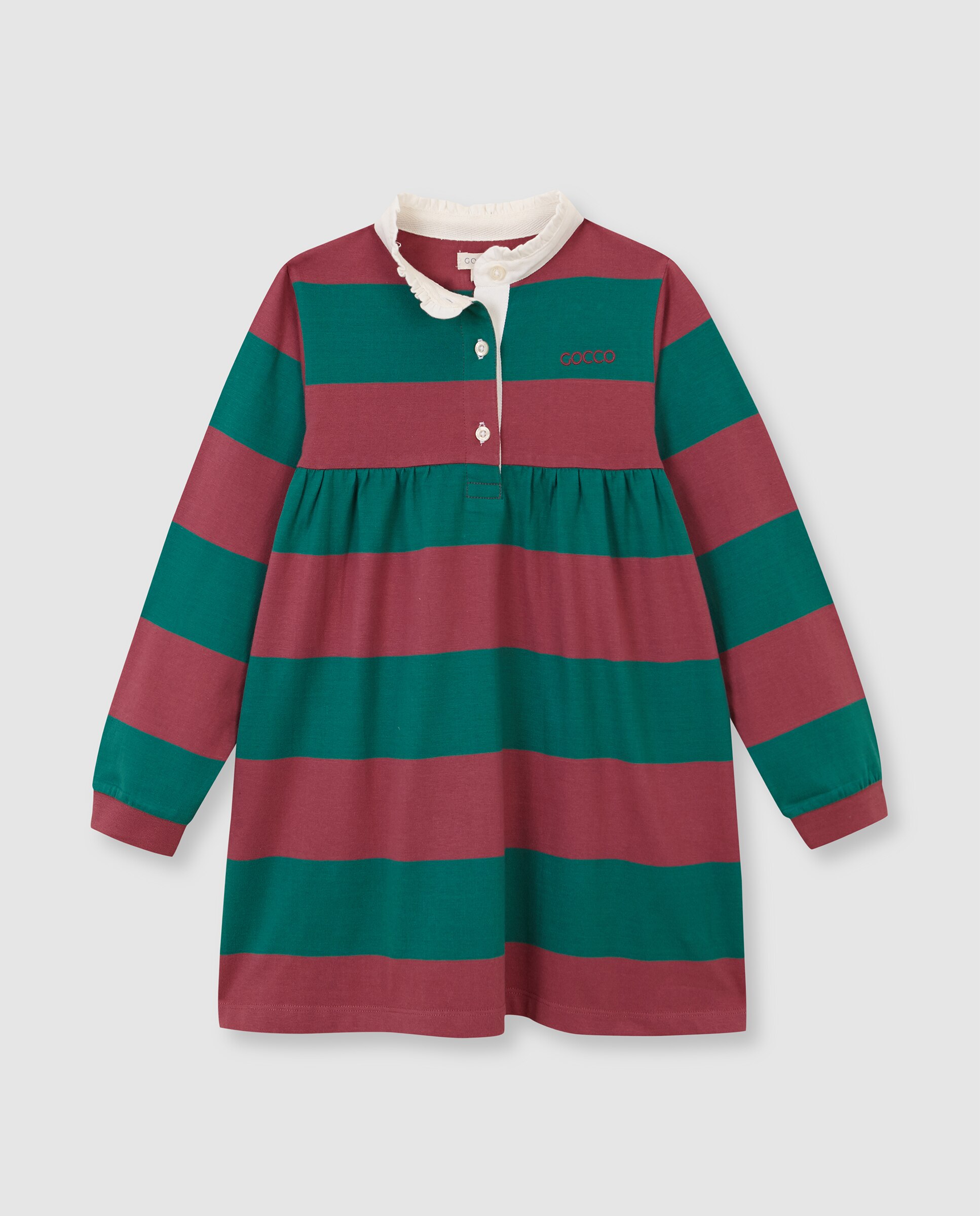 Vestido Polo Infantil com Patch Rosa-3