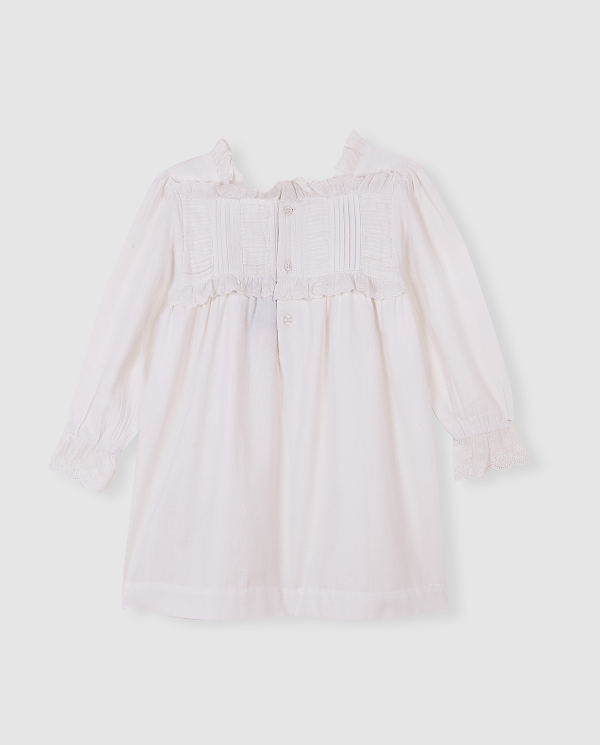Vestido Infantil com Renda para Eventos Branco-2