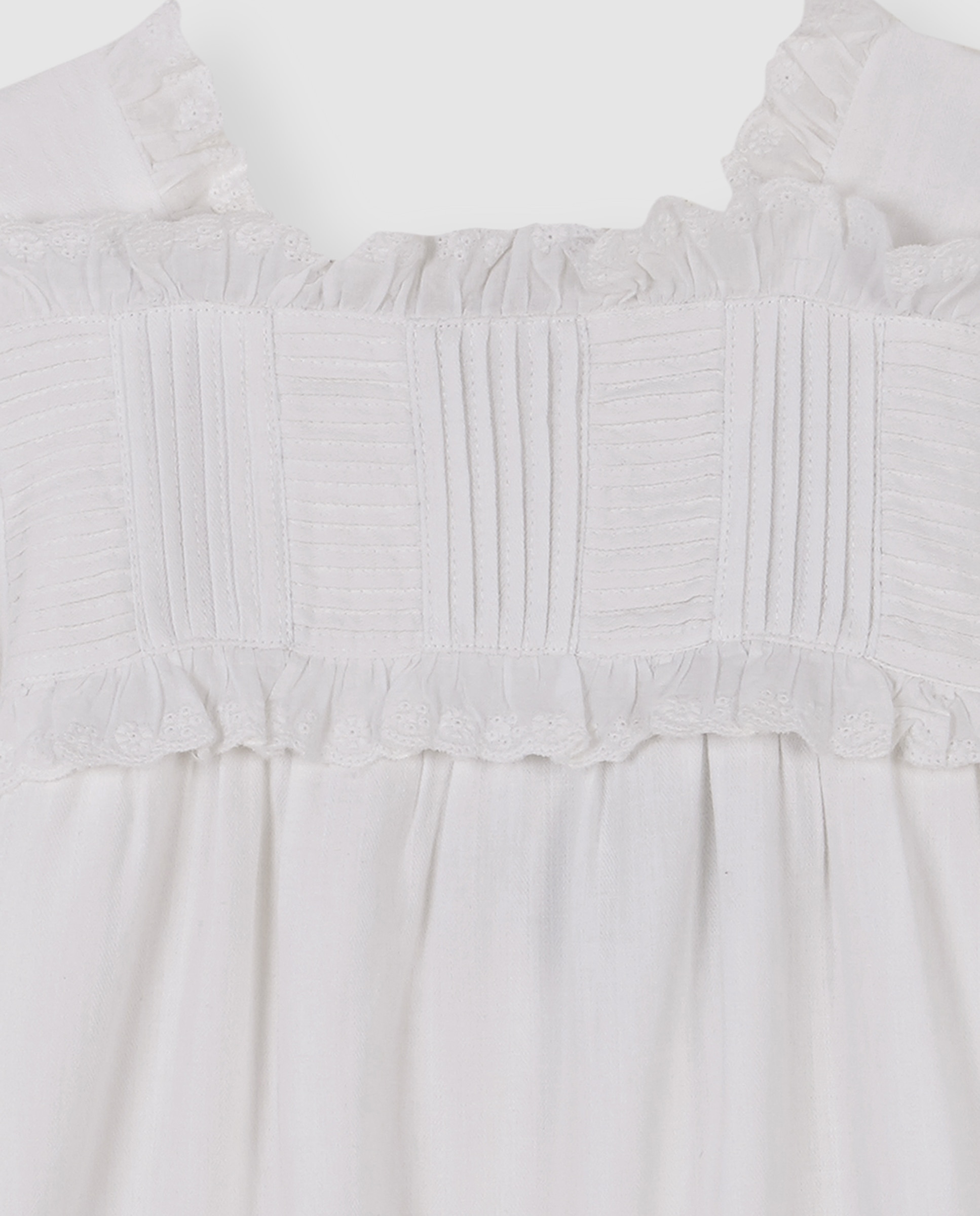 Vestido Infantil com Renda para Eventos Branco-3