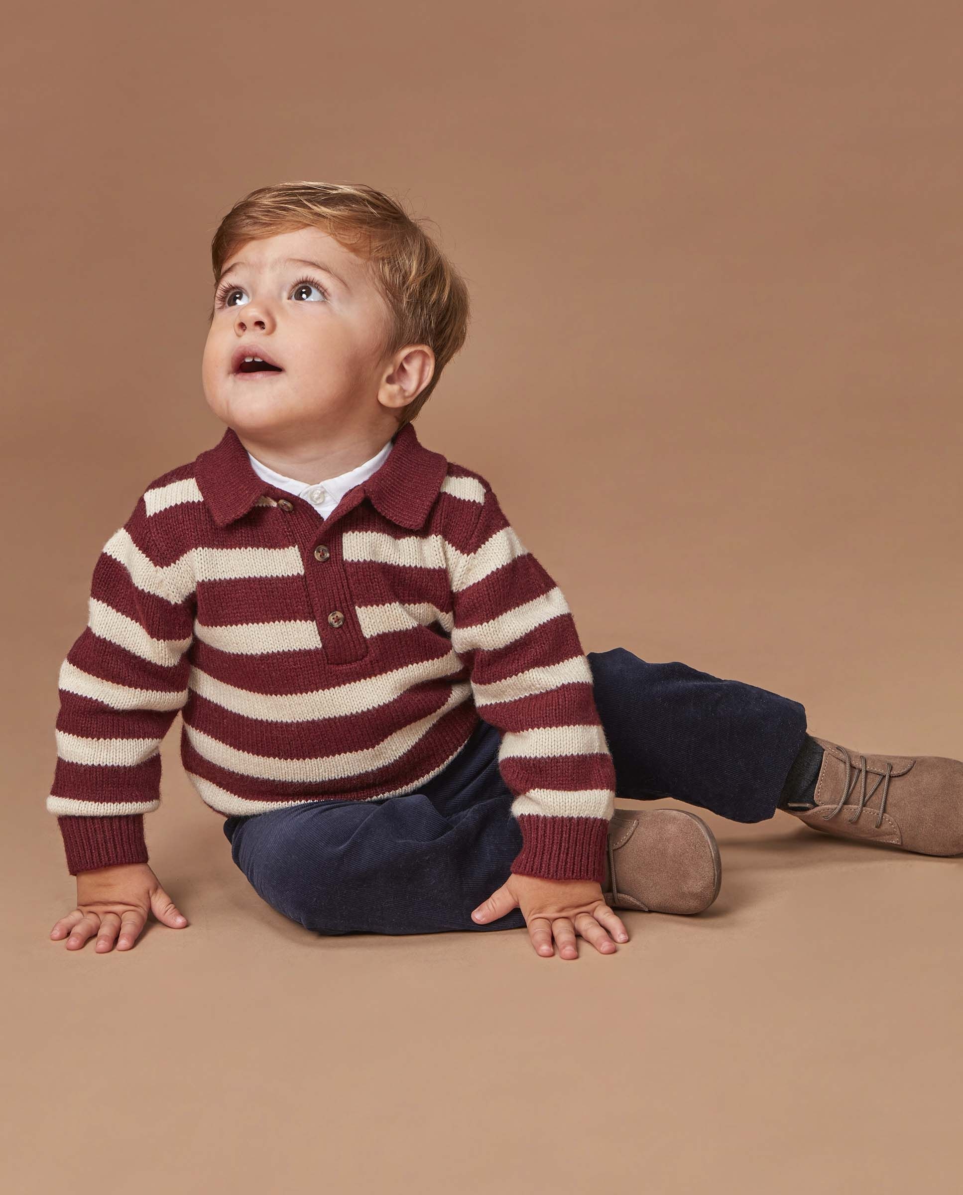 Imagem 0 de Camisola para Bebé com Gola Polo Às Riscas