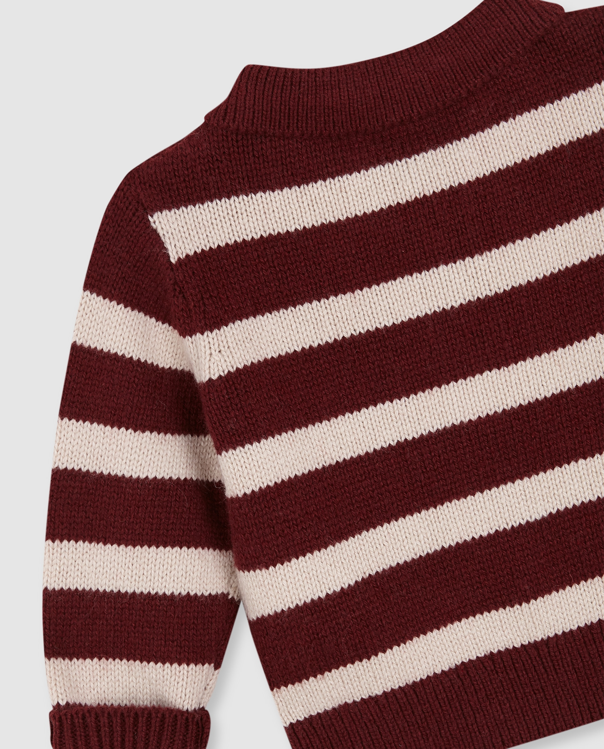 Camisola para Bebé com Gola Polo Às Riscas Vermelho-6