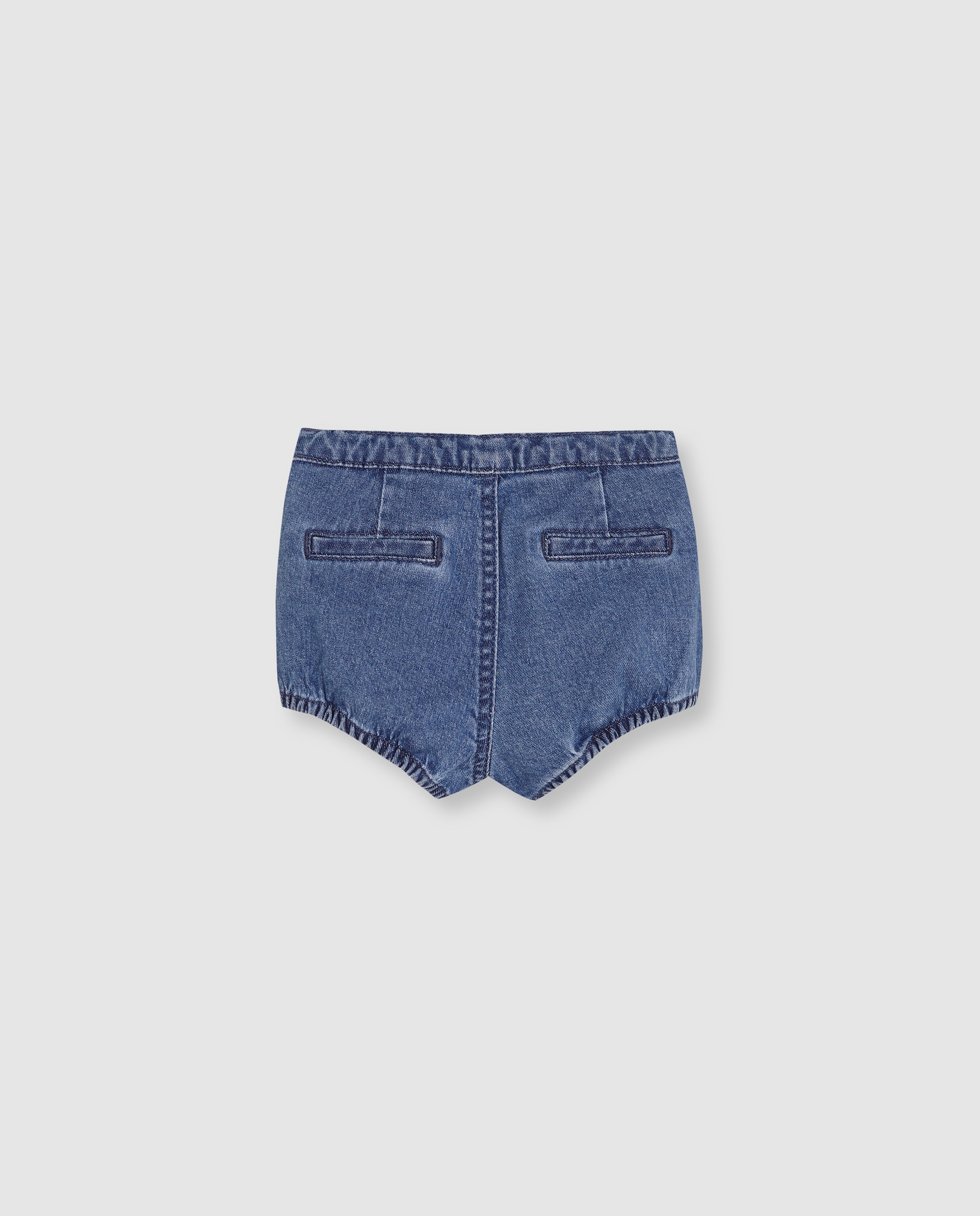 Bombacho Jeans para Bebé com Botões Azul-claro-2