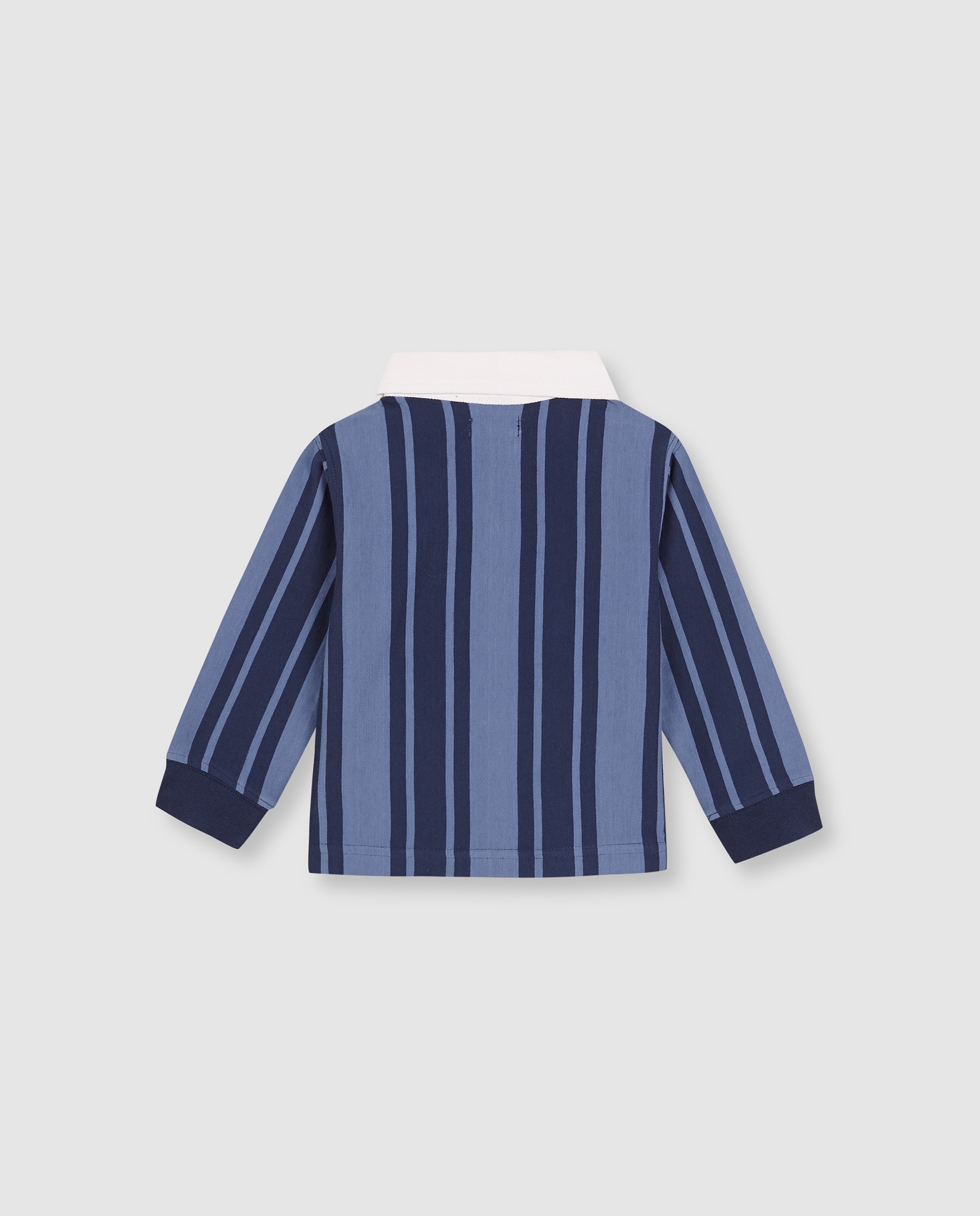 Polo para Bebé Às Riscas Verticais Azul-escuro-2