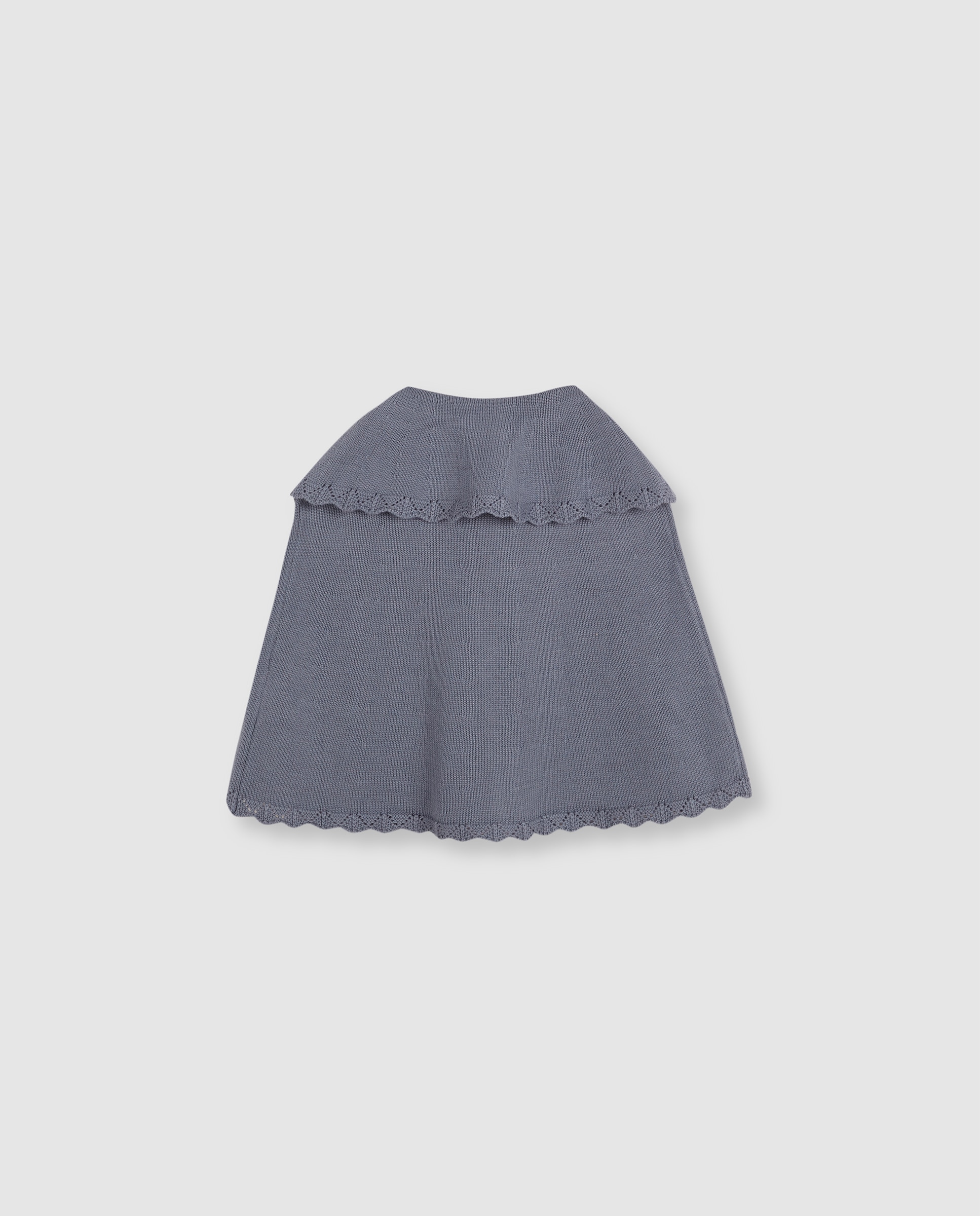 Capa para Bebé de Malha com Capuz e Fivela Azul-2