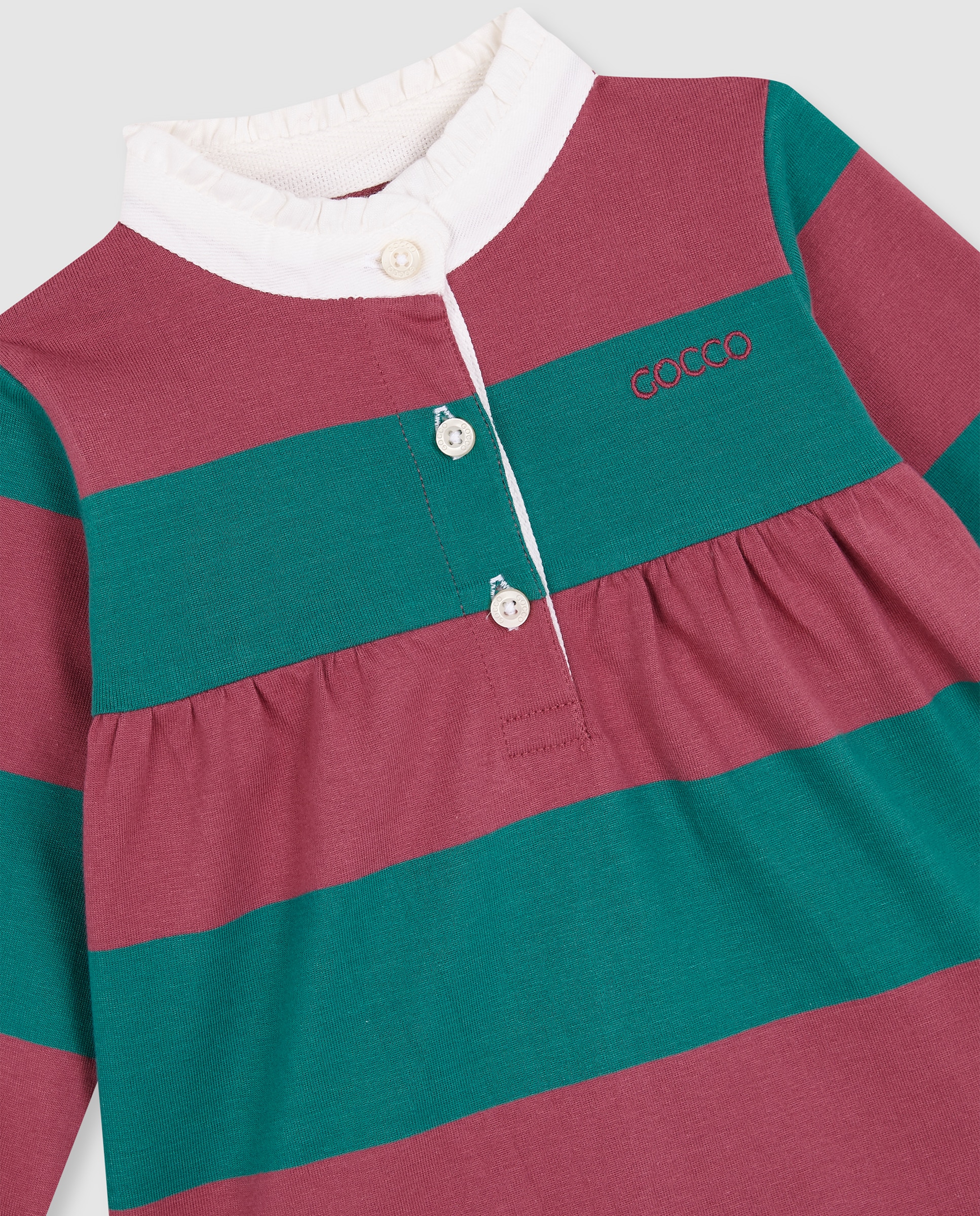 Vestido Polo para Bebé com Patch Rosa-5