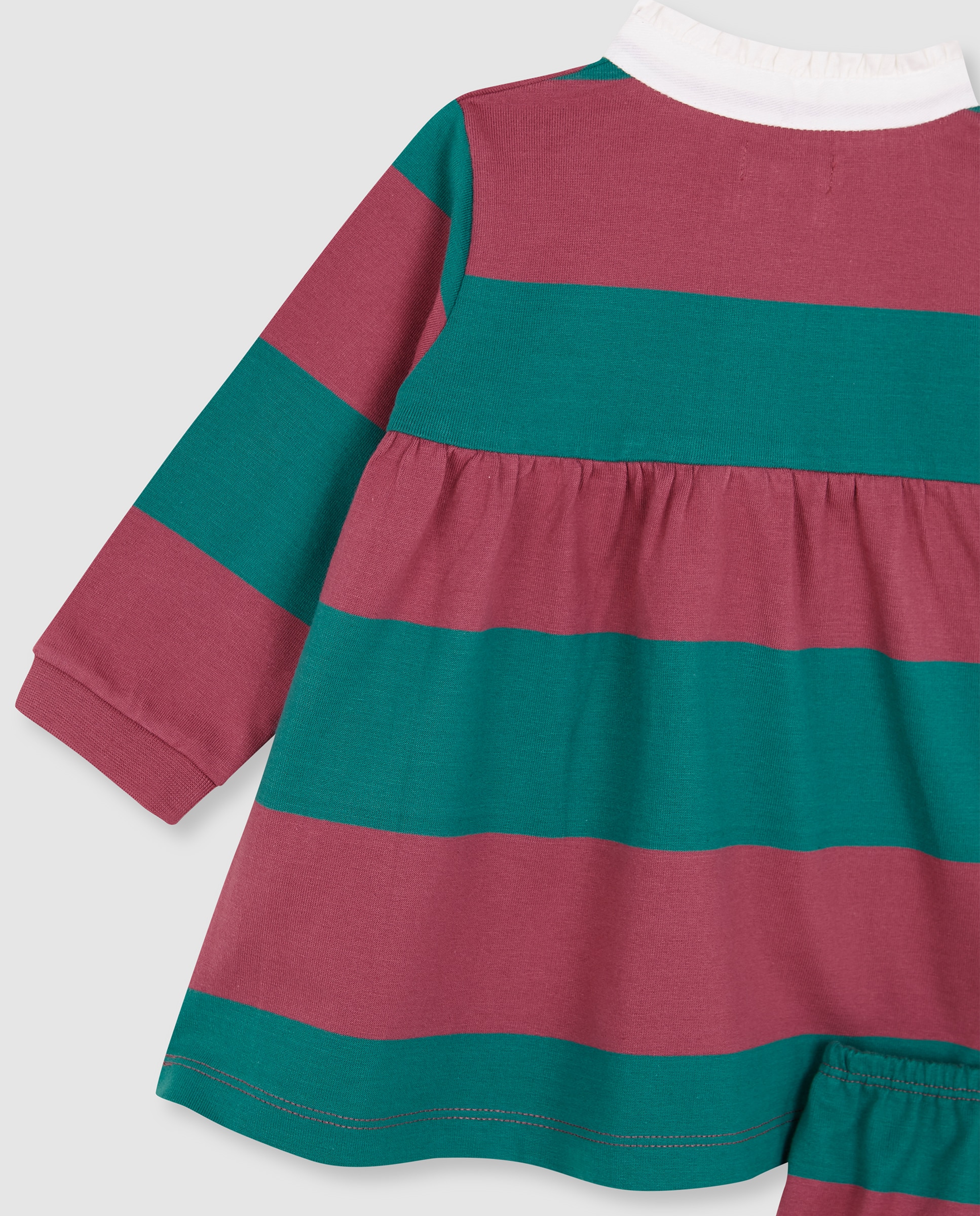Vestido Polo para Bebé com Patch Rosa-6