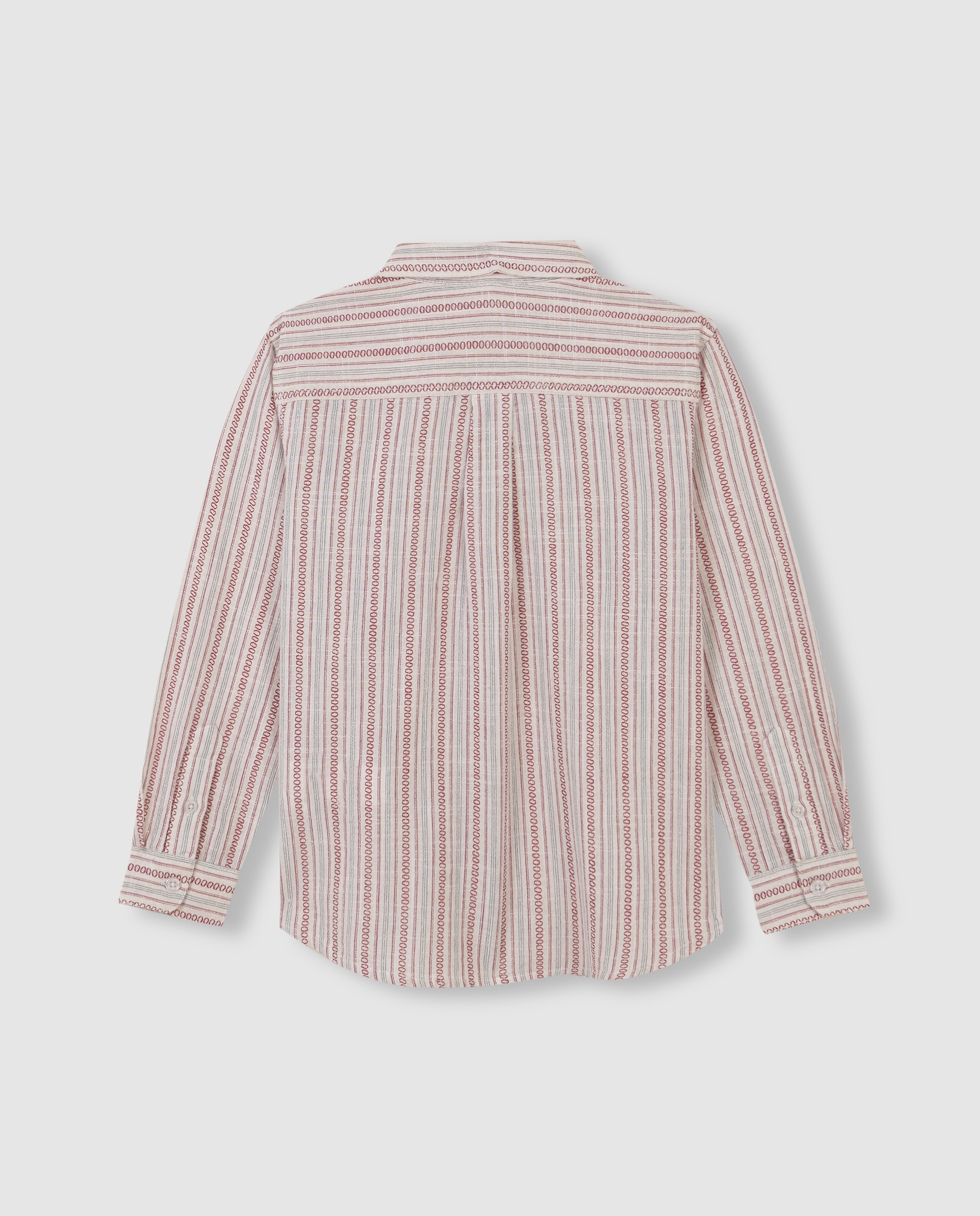 Camisa Infantil Às Riscas com Gola e Tapeta Branco-4