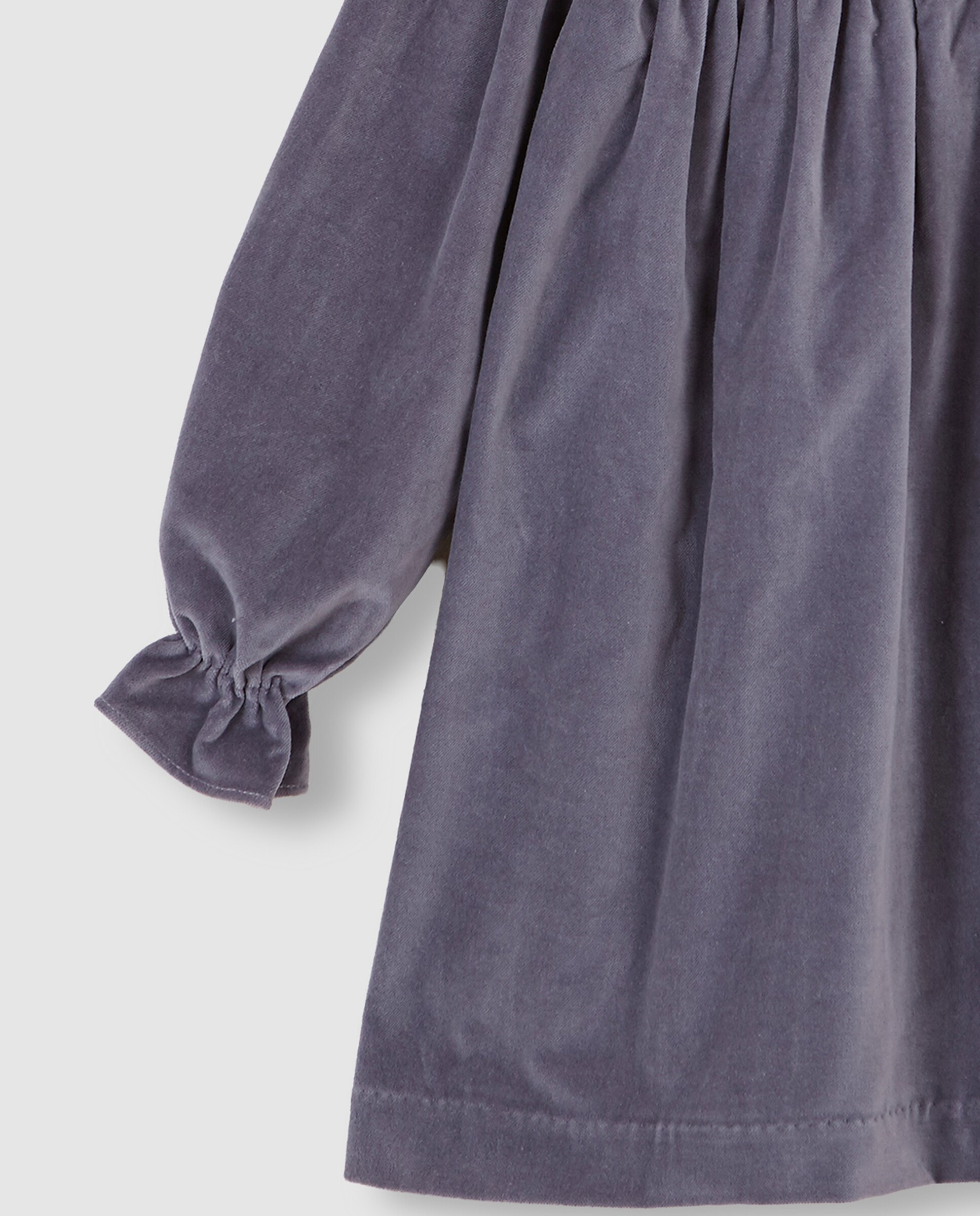 Vestido Infantil de Veludo para Eventos Azul-4