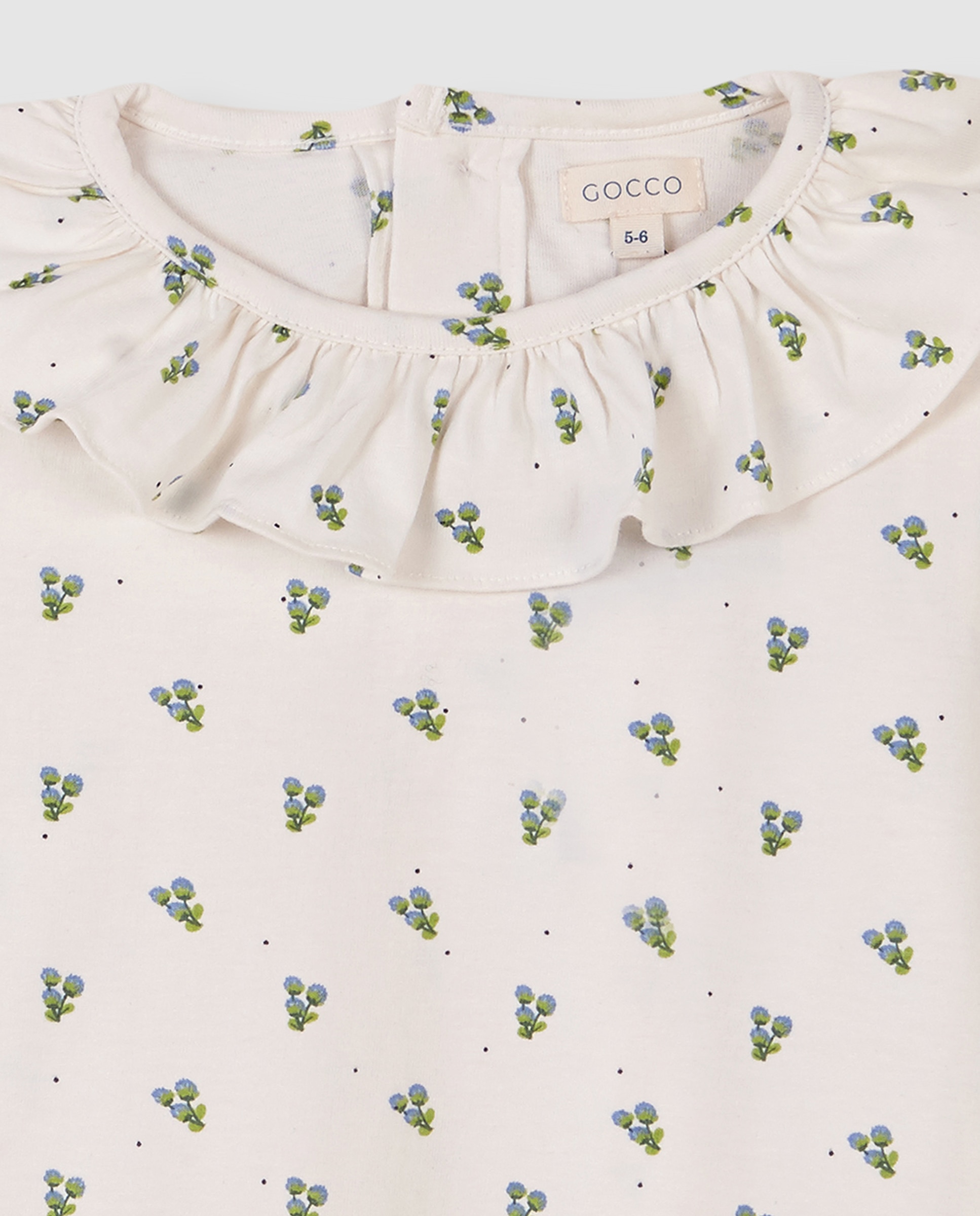 T-shirt Infantil com Gola Folho Branco-3
