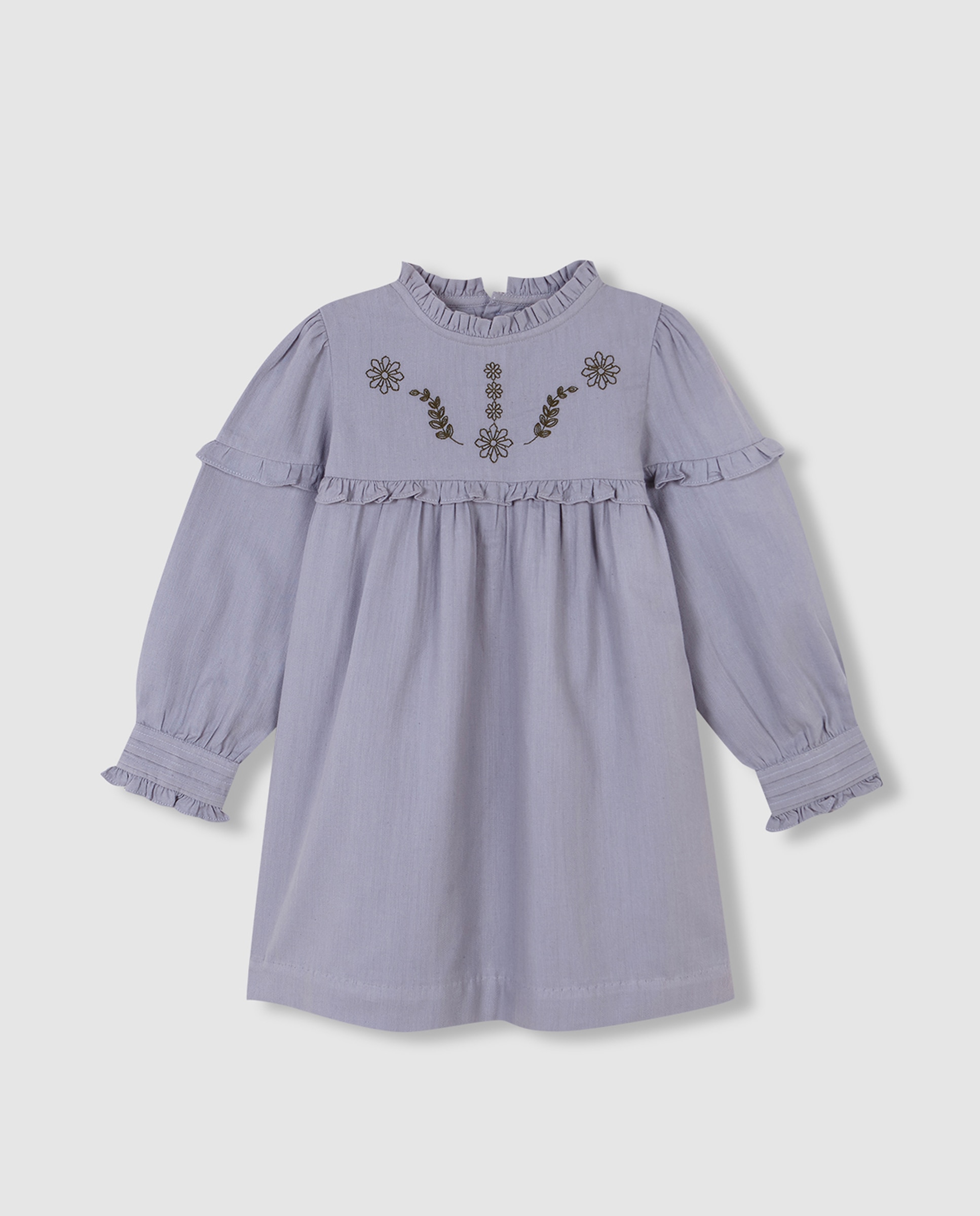Imagem 0 de Vestido Infantil com Bordados e Folhos