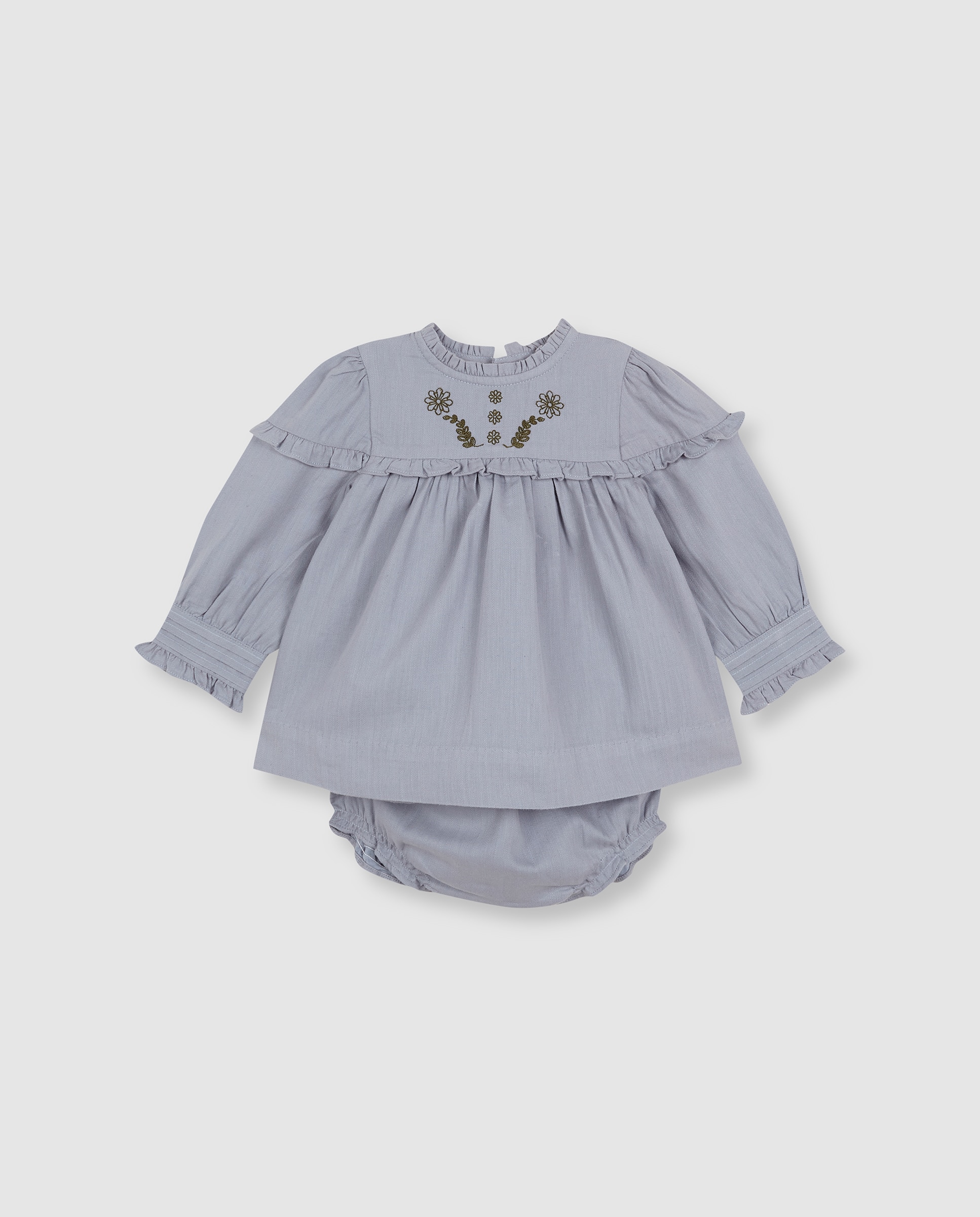 Imagem 0 de Vestido para Bebé com Bordados e Folhos