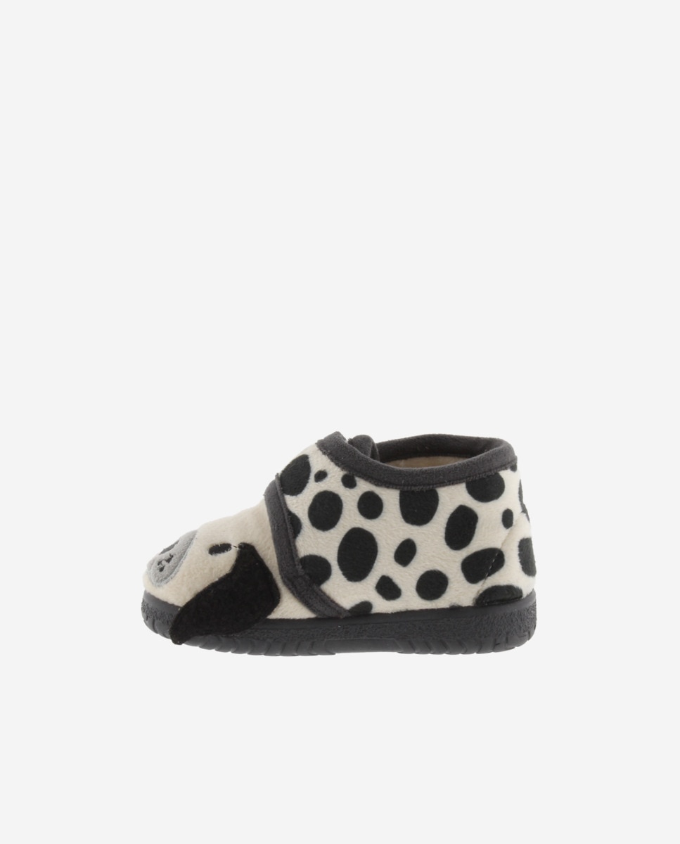 Pantufas Fechadas de Pelo Dálmata com Velcro e Sola Victoria Cinzento-escuro-3