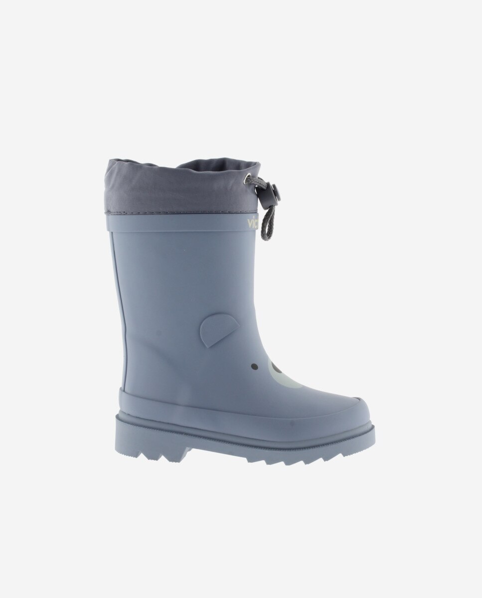 Botas de Água Infantil em Borracha Animalitos com Cano Ajustável e Sola Serrilhada Victoria Azul-1