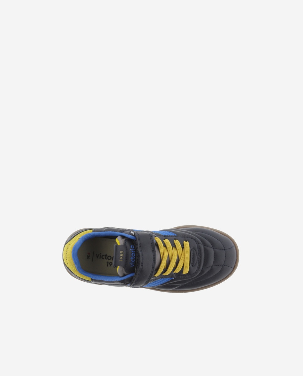 Sapatilhas Desportivas Metalizadas com Tira Aderente e Sola Caramelo Victoria Azul-marinho-4