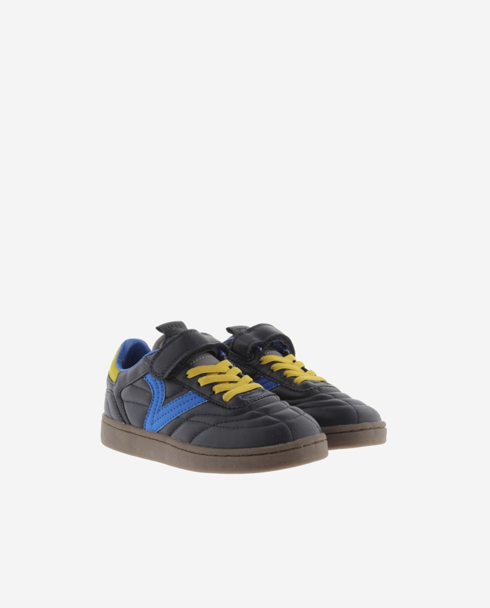 Sapatilhas Desportivas Metalizadas com Tira Aderente e Sola Caramelo Victoria Azul-marinho-5