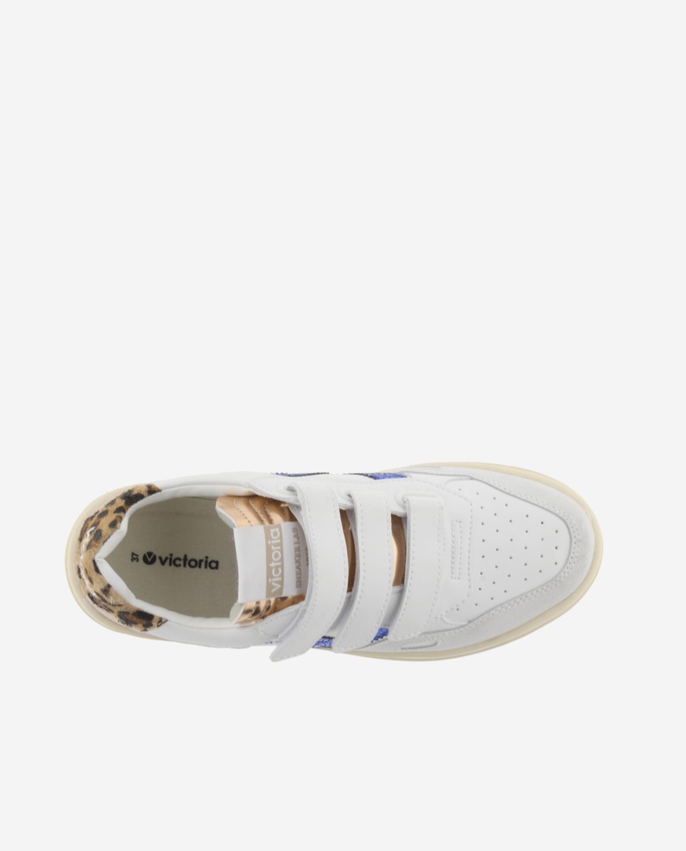 Sapatilhas Desportivas com Peças Fantasia e Velcro Branco-4