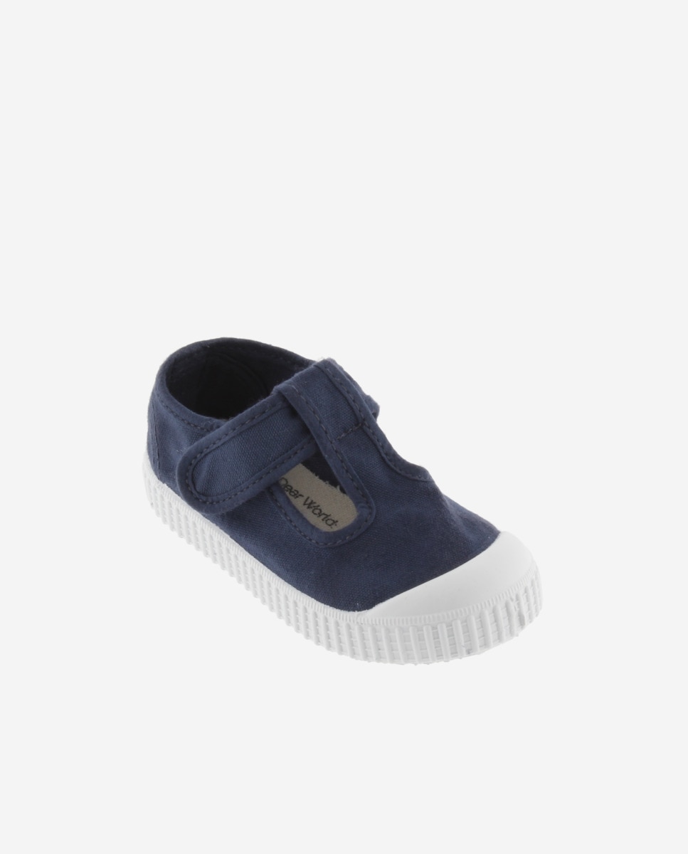 Sapatos de Presilha de Bebé com Biqueira Reforçada, Fecho Aderente e em Lona - Azul-Marinho Victoria Azul-marinho-2