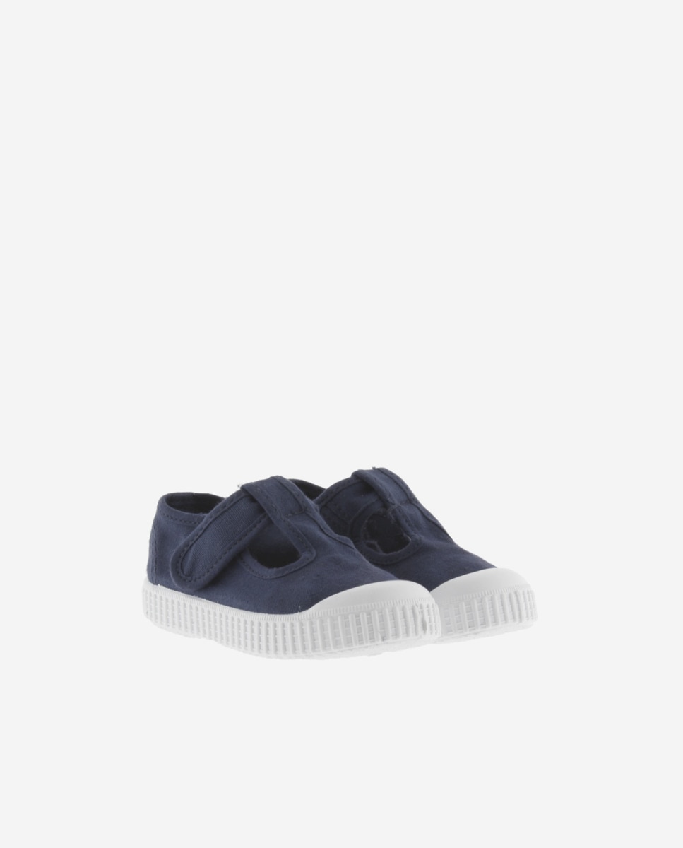 Sapatos de Presilha de Bebé com Biqueira Reforçada, Fecho Aderente e em Lona - Azul-Marinho Victoria Azul-marinho-5