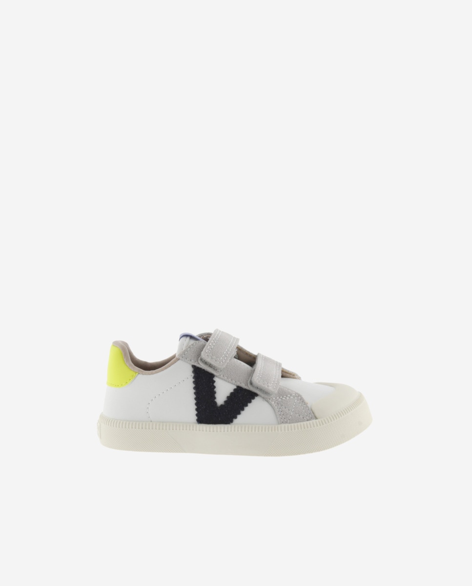 Sapatilhas Desportivas Infantil Barefoot com Peças em Contraste e Velcro Azul-marinho-1