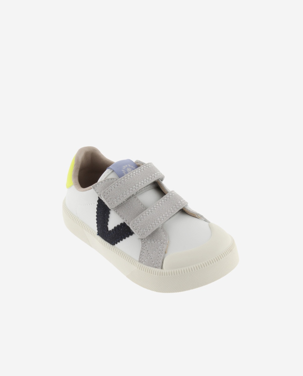 Sapatilhas Desportivas Infantil Barefoot com Peças em Contraste e Velcro Azul-marinho-2