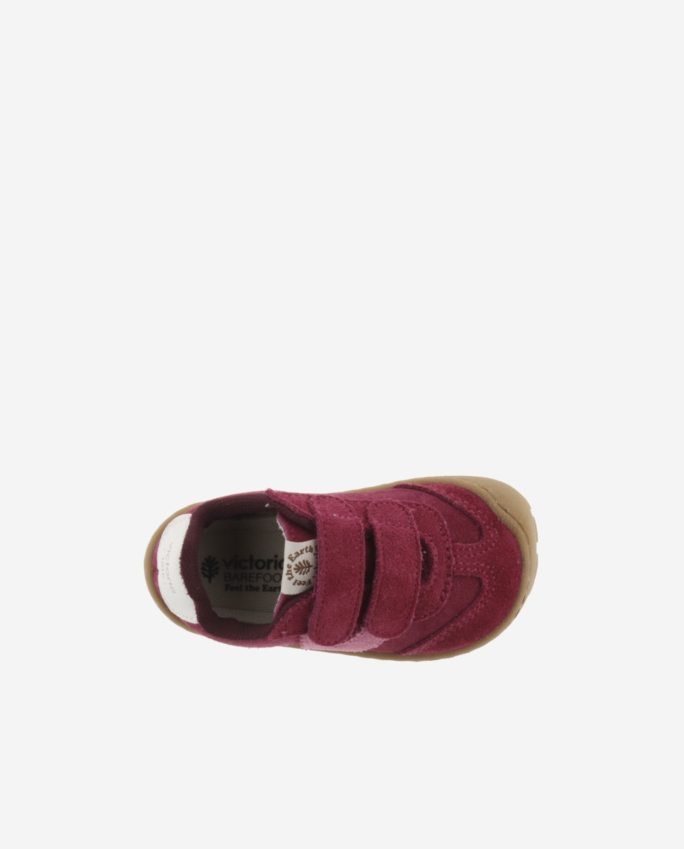 Sapatilhas de Camurça Barefoot Infantil com Velcro Duplo Victoria Fúcsia-4