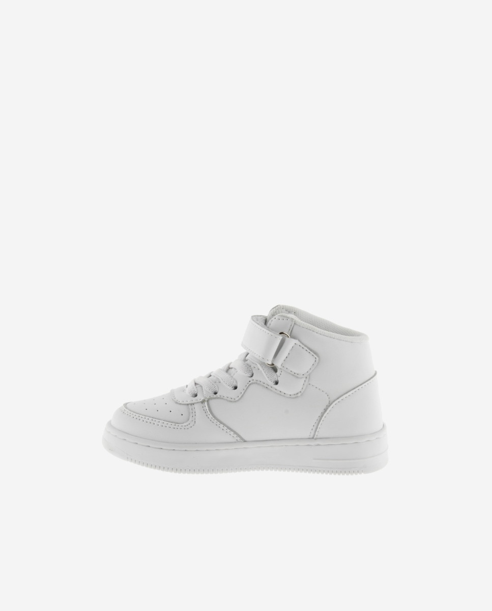 Sapatilhas Desportivas Infantil Brancas Monocromáticas com Atacadores Elásticos e Tira Velcro Victoria Branco-3