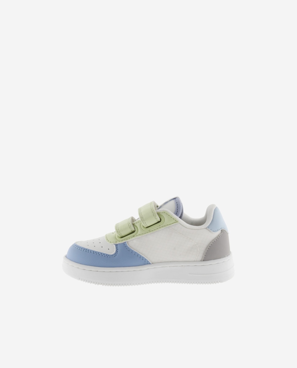Sapatilhas Desportivas Infantil com Peças Multicolor e Tiras Adherentes Victoria Azul / Amarelo-3